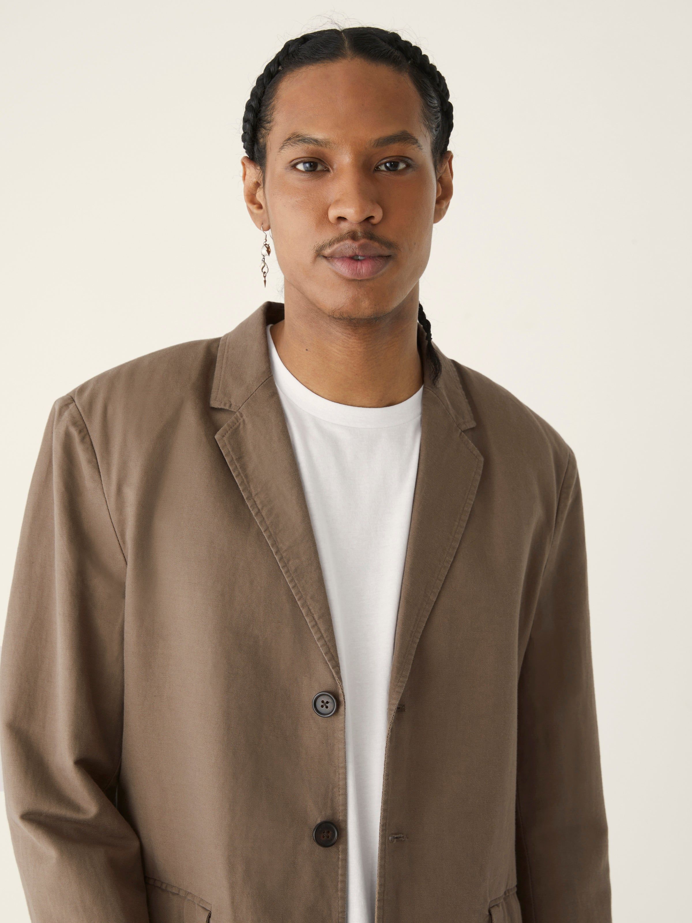 The 3-Button Blazer in Beige sold by Frank & Oak product image thumbnail 4