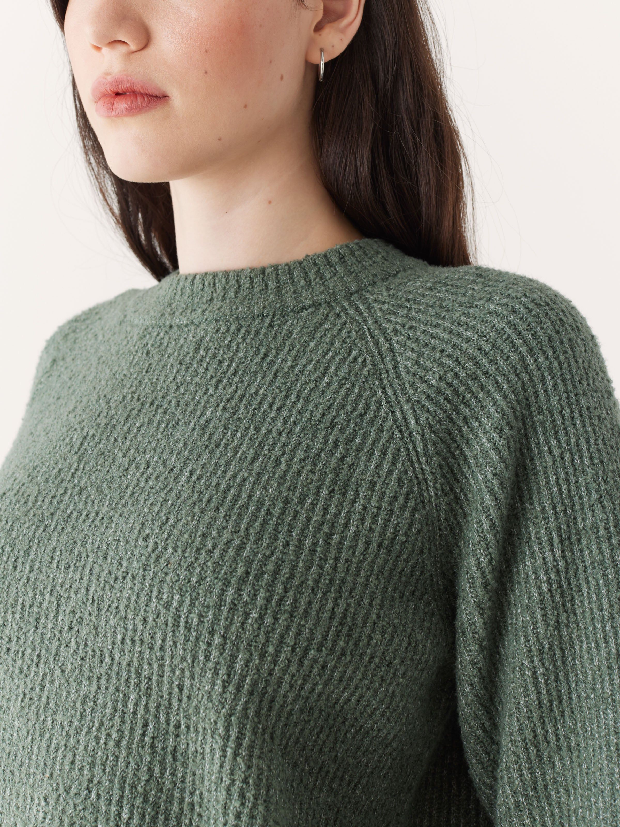 The Seawool® Crewneck Sweater in Evergreen sold by Frank & Oak product image thumbnail 4