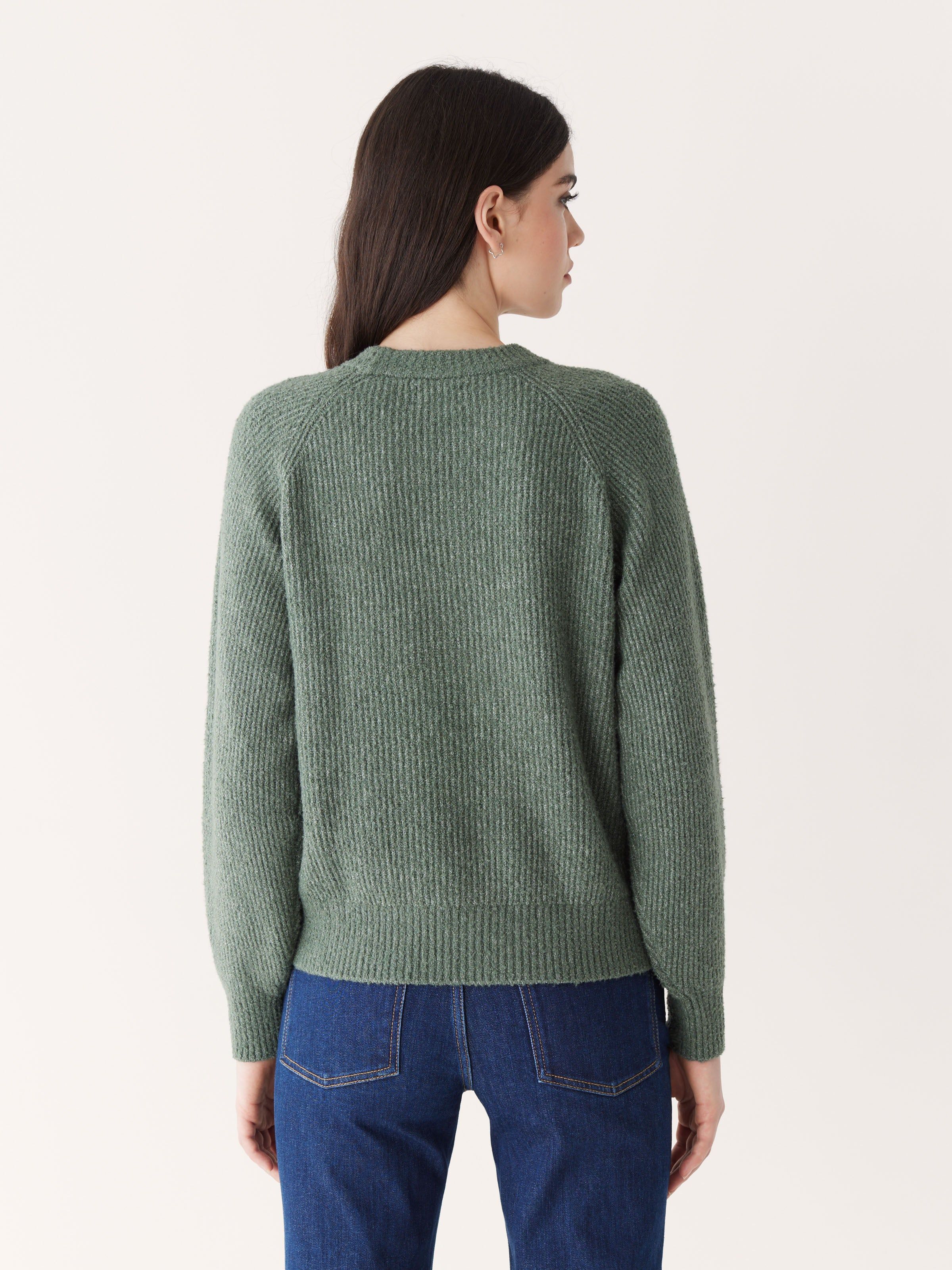 The Seawool® Crewneck Sweater in Evergreen sold by Frank & Oak product image thumbnail 3