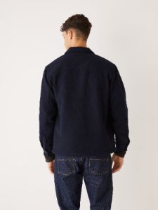 The Wool Utility Jacket in Dark Blue sold by Frank & Oak
