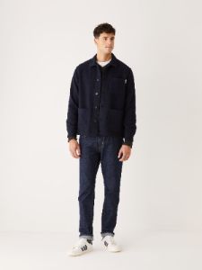The Wool Utility Jacket in Dark Blue sold by Frank & Oak