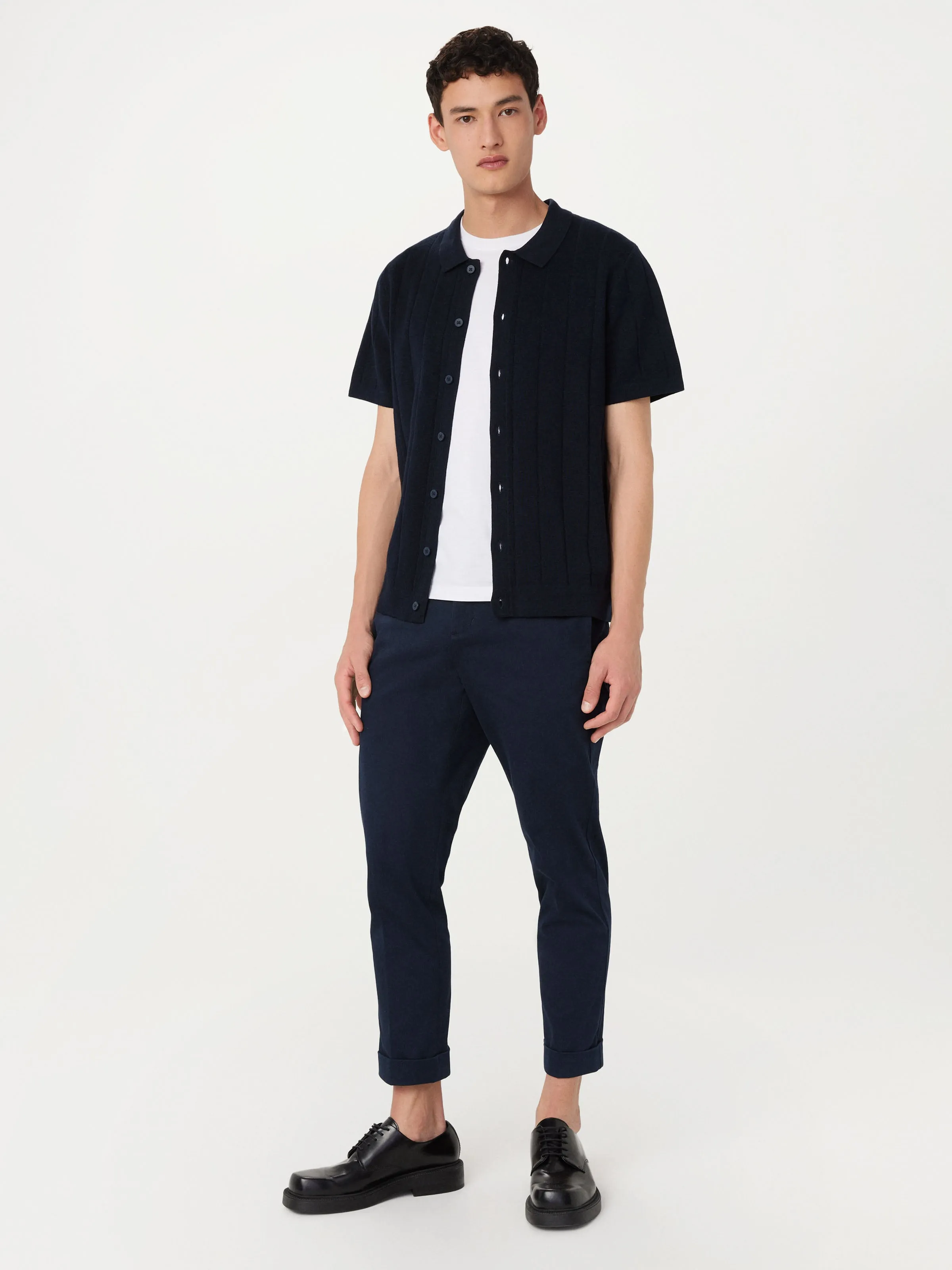 The Knit Button Up Polo in Green sold by Frank & Oak product image thumbnail 2