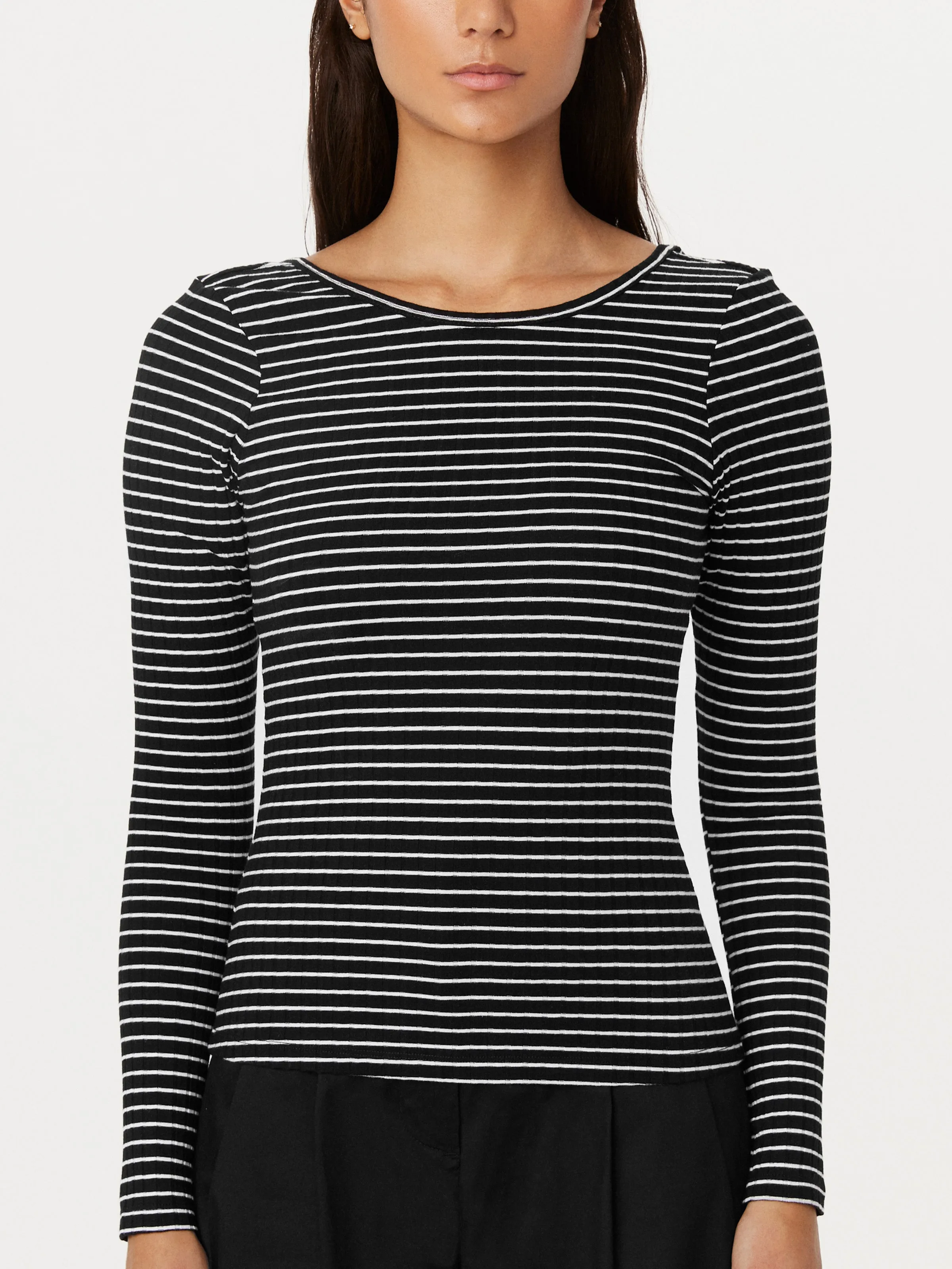 The Ribbed Long Sleeve Top in Black sold by Frank & Oak product image thumbnail 3