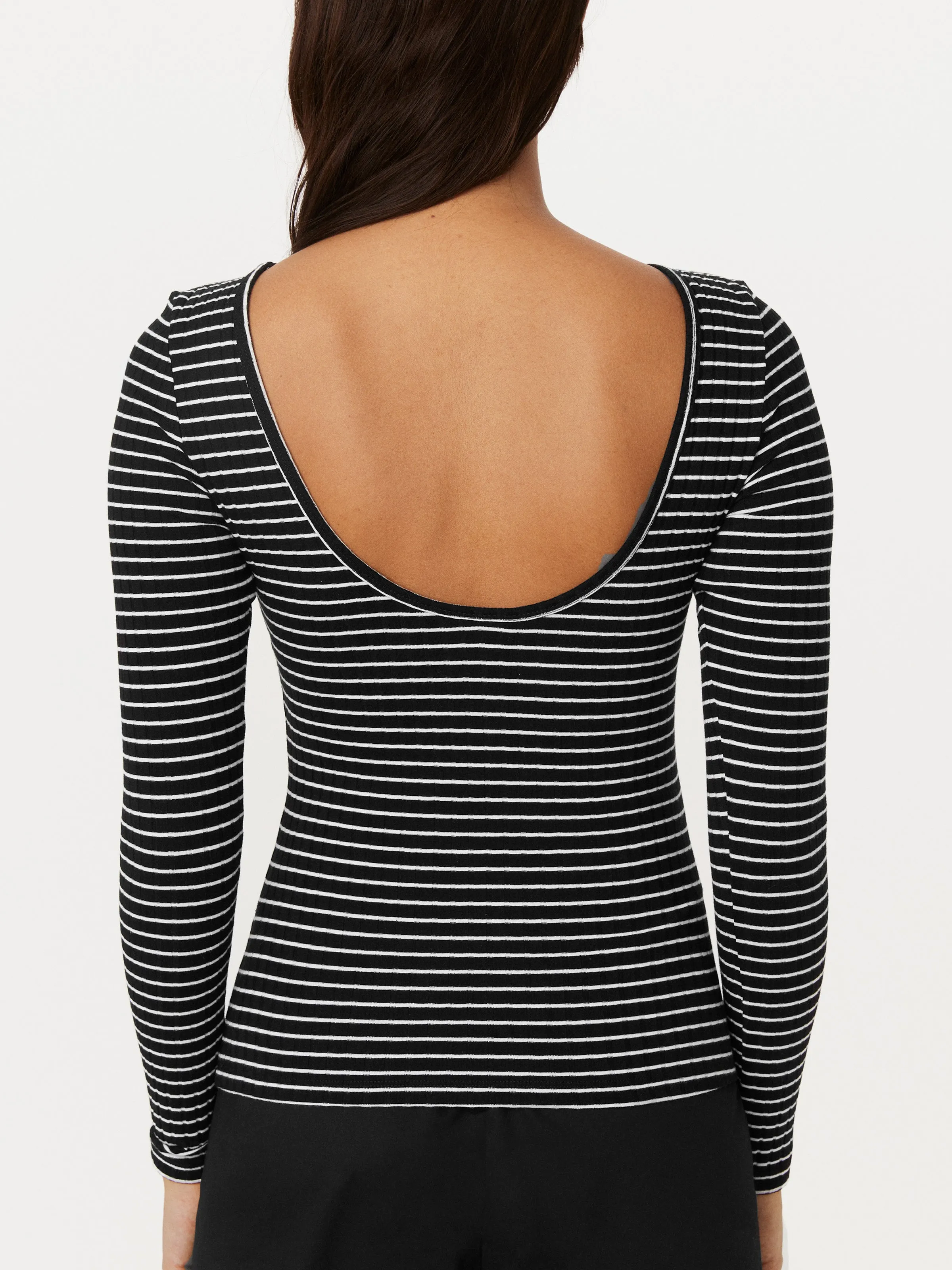 The Ribbed Long Sleeve Top in Black sold by Frank & Oak product image thumbnail 4