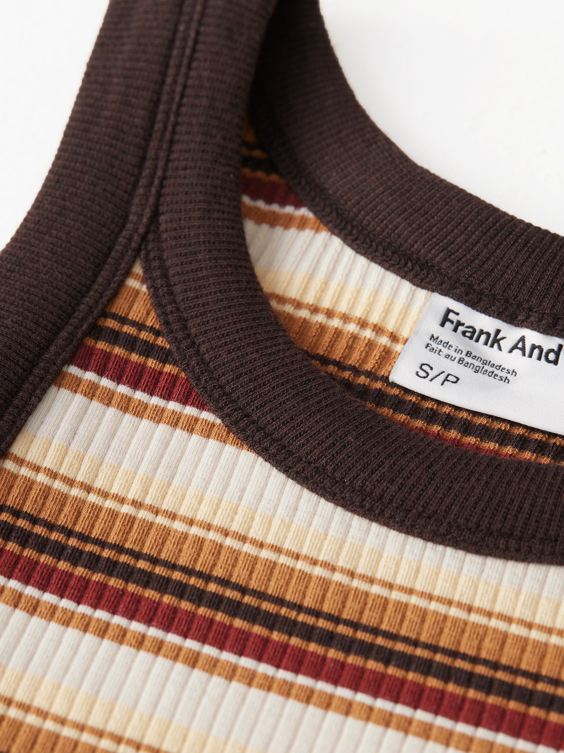 The Striped Tank Dress in Terra-Cotta sold by Frank & Oak product image thumbnail 7