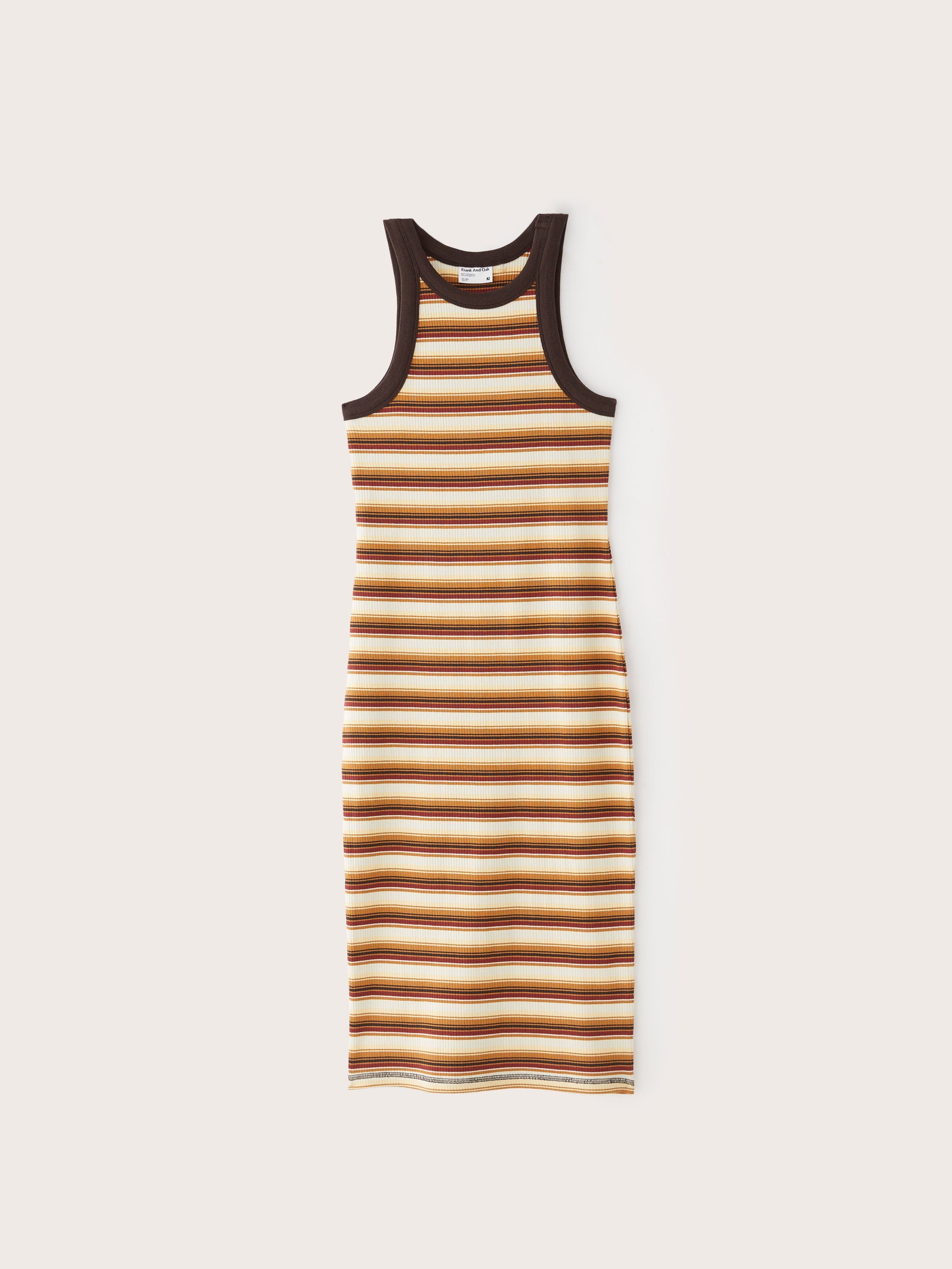 The Striped Tank Dress in Terra-Cotta sold by Frank & Oak product image thumbnail 6
