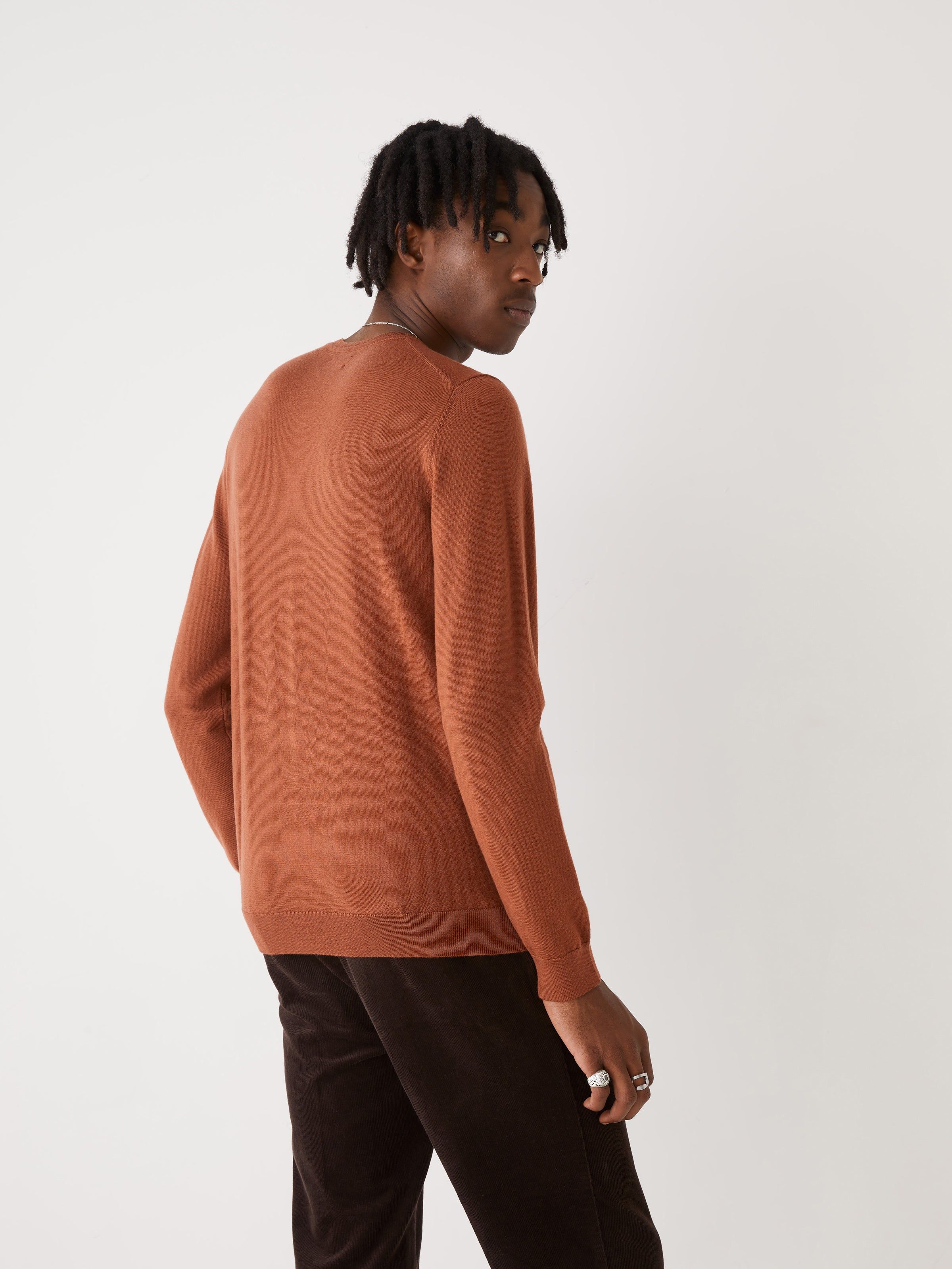 The Merino Wool Knit Sweater in Deep Orange sold by Frank & Oak product image thumbnail 4