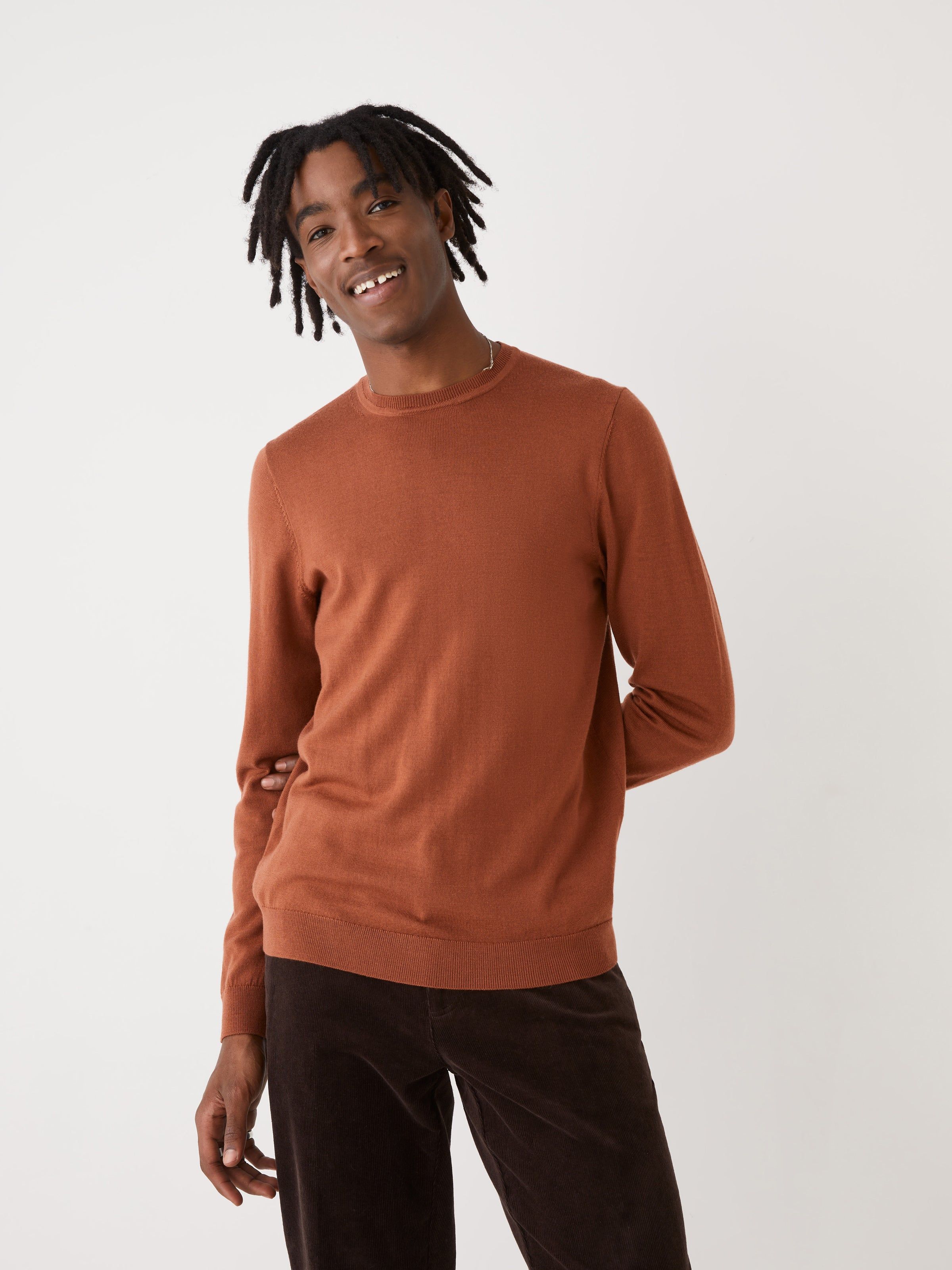 The Merino Wool Knit Sweater in Deep Orange sold by Frank & Oak product image thumbnail 2