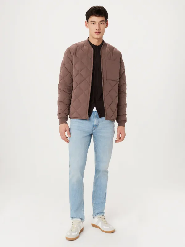 The Skyline Reversible Bomber in Dark Clay sold by Frank & Oak