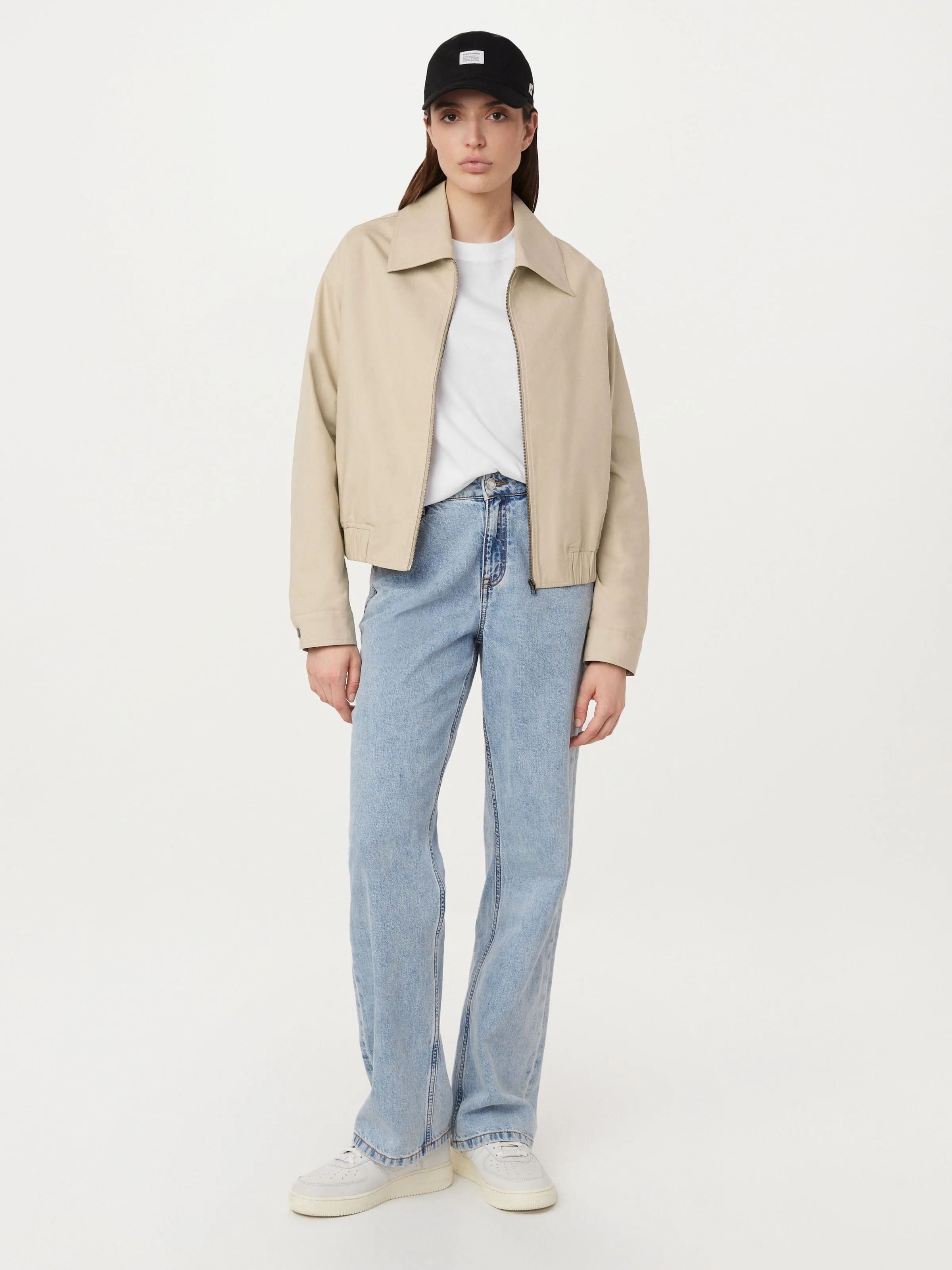 The Zip Up Bomber Jacket in Light Beige sold by Frank & Oak product image thumbnail 3