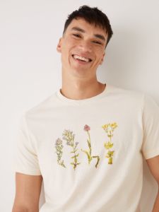 The Floral Print T-Shirt in White sold by Frank & Oak