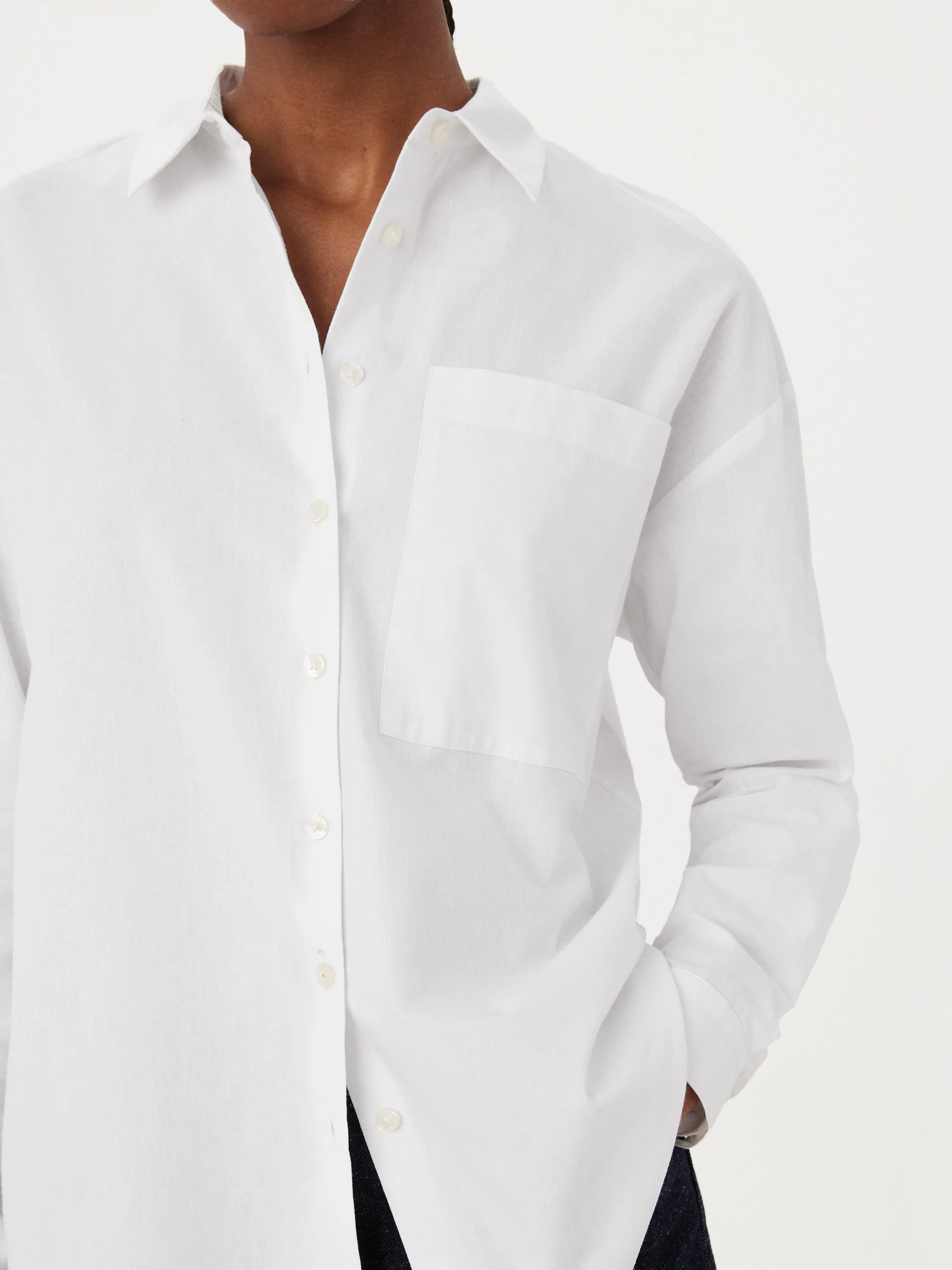 The Loose Kapok Shirt in Bright White sold by Frank & Oak product image thumbnail 2