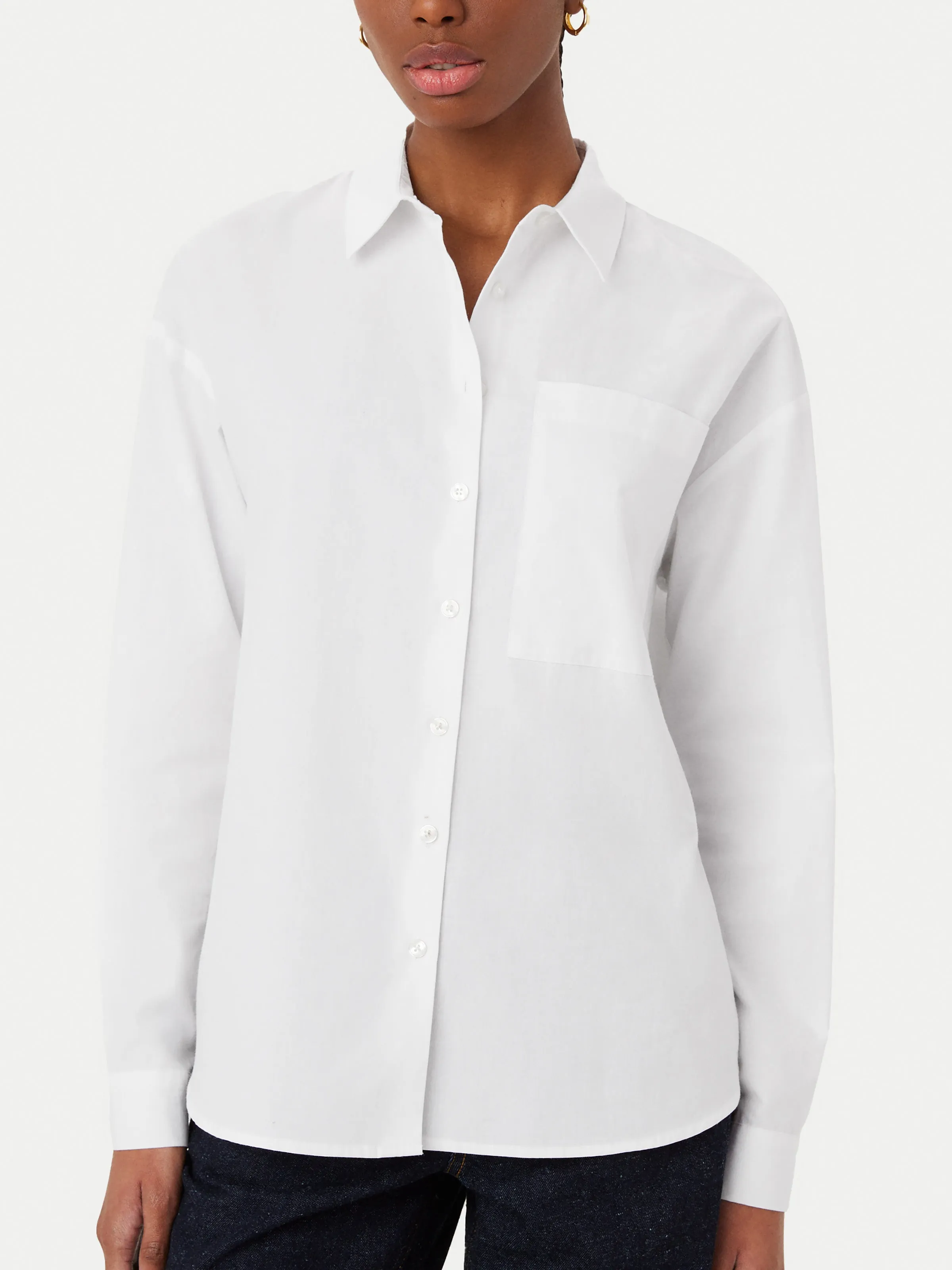 The Loose Kapok Shirt in Bright White sold by Frank & Oak product image thumbnail 4