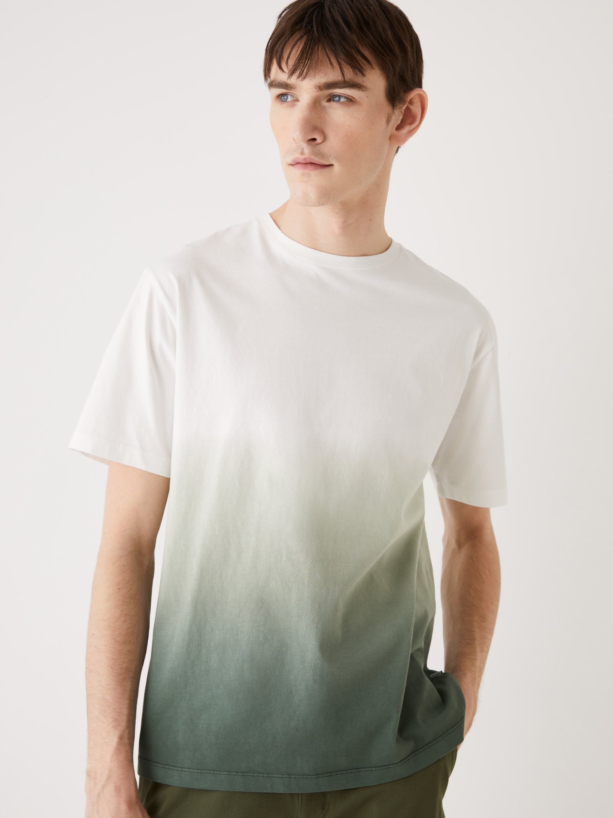 The Relaxed Fit Gradient T-Shirt in Green sold by Frank & Oak