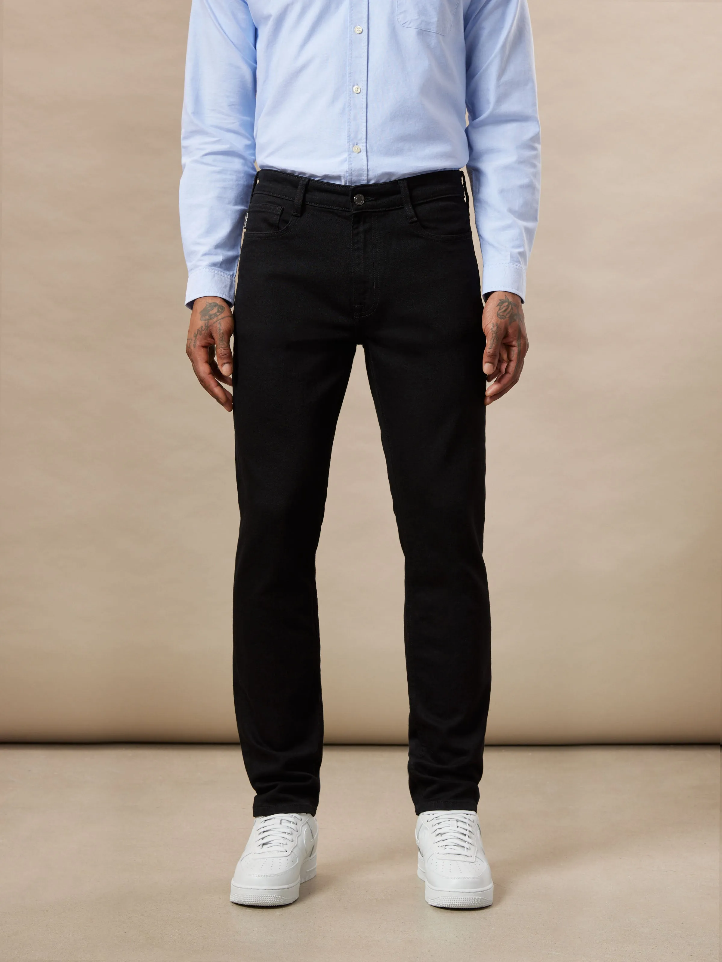 The Hugo Skinny Jean in Black sold by Frank & Oak