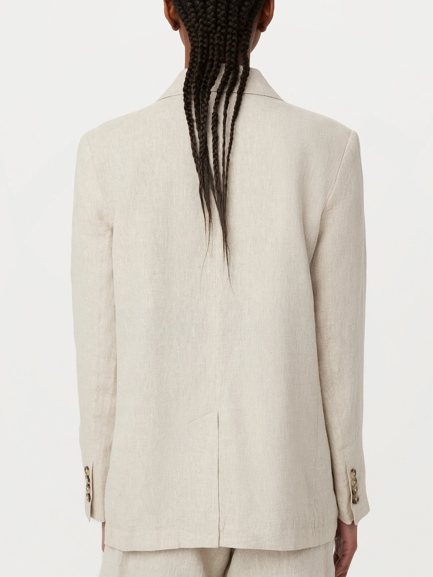 The Relaxed Linen Blazer in Light Beige sold by Frank & Oak product image thumbnail 4