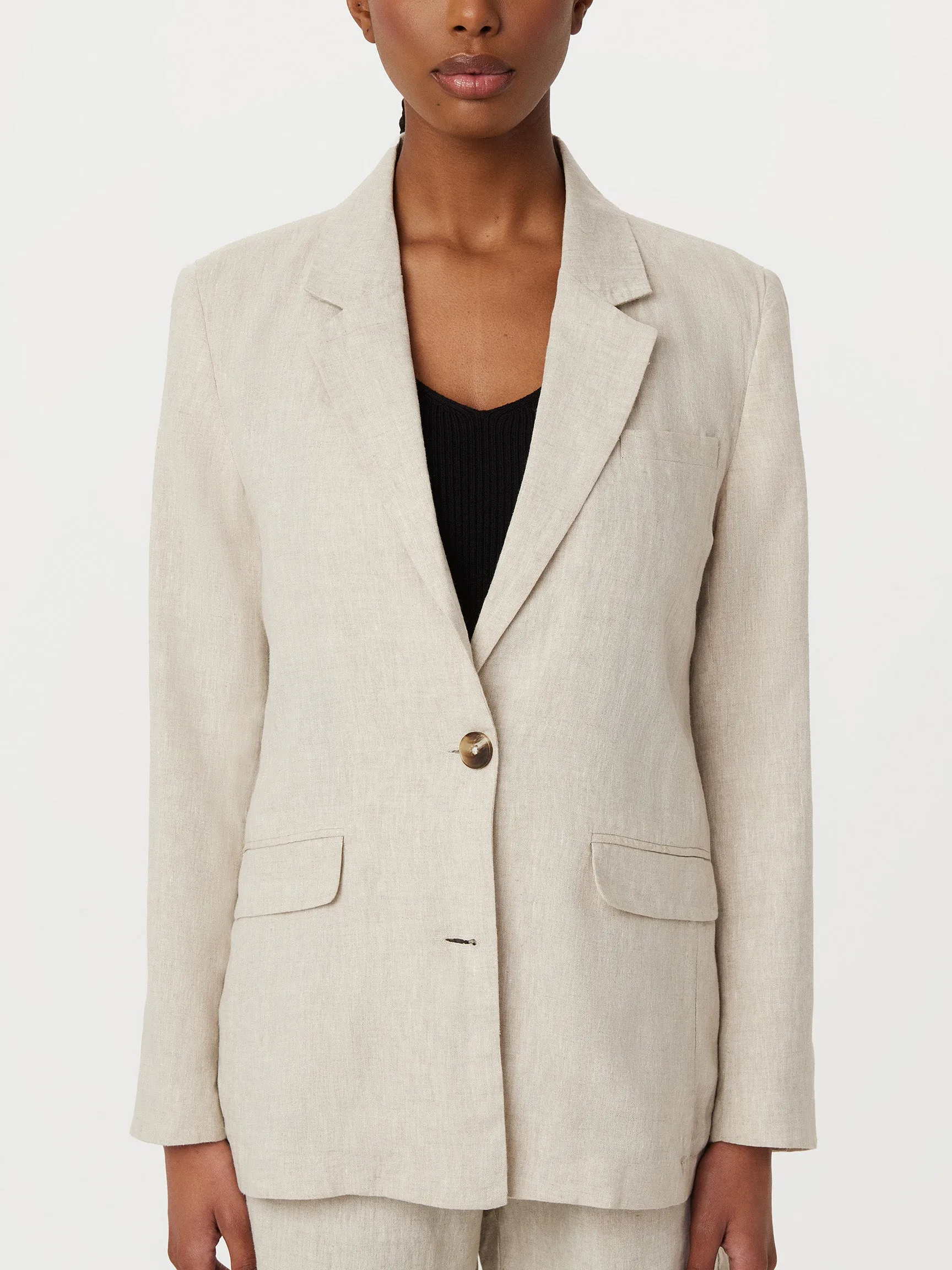 The Relaxed Linen Blazer in Light Beige sold by Frank & Oak product image thumbnail 3