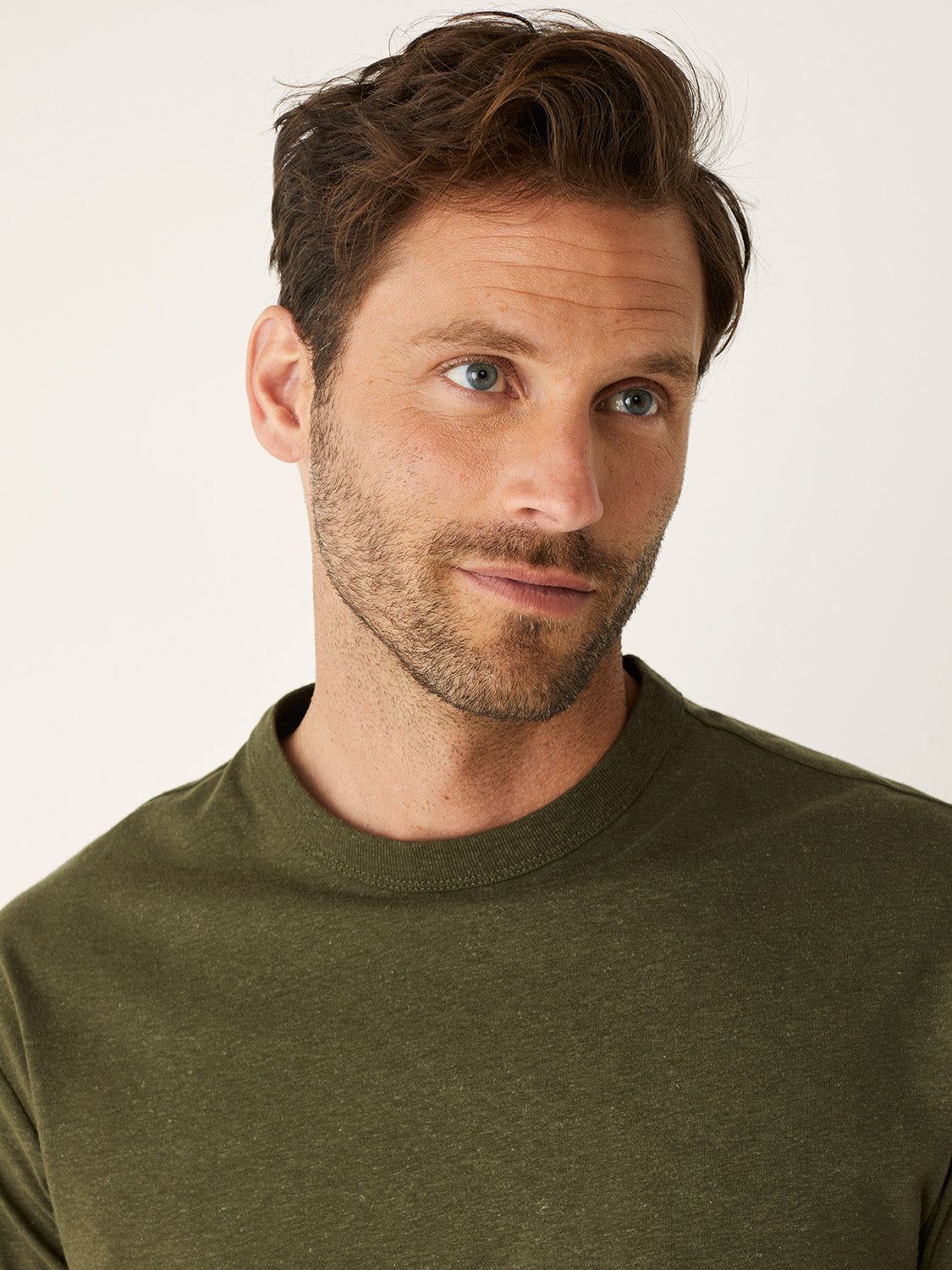 The Arc Hemp T-Shirt in Dark Olive sold by Frank & Oak product image thumbnail 2