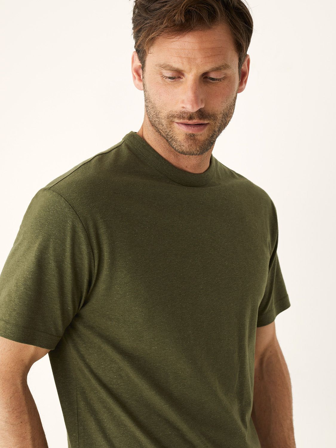 The Arc Hemp T-Shirt in Dark Olive sold by Frank & Oak product image thumbnail 4