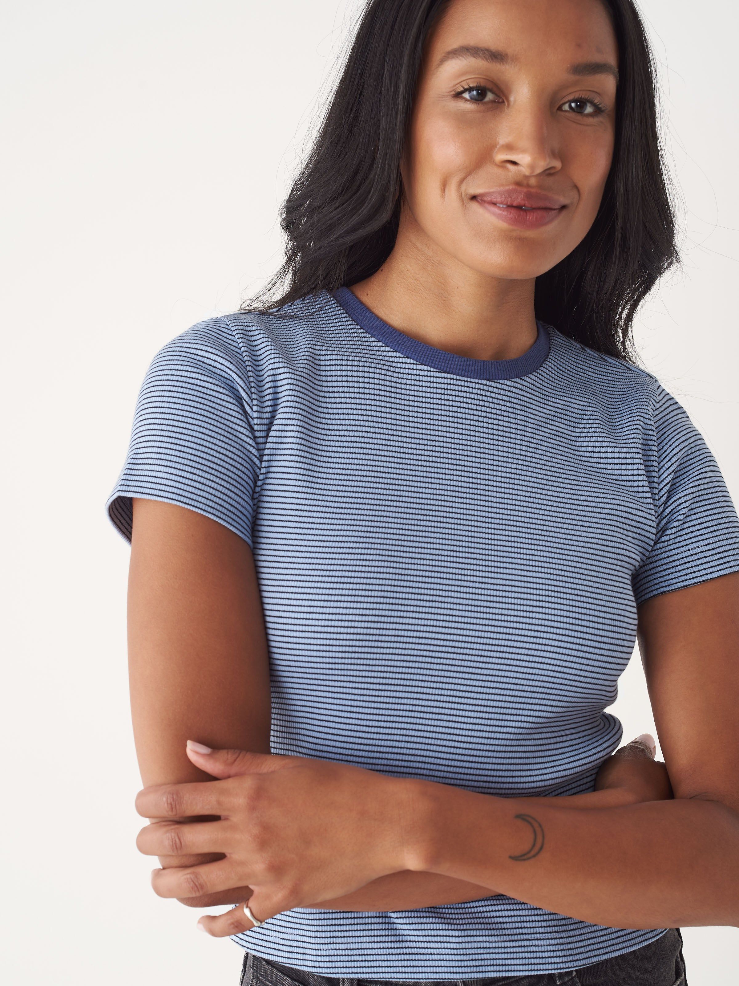 The Shrunken T-Shirt in Wisteria Blue sold by Frank & Oak product image thumbnail 4