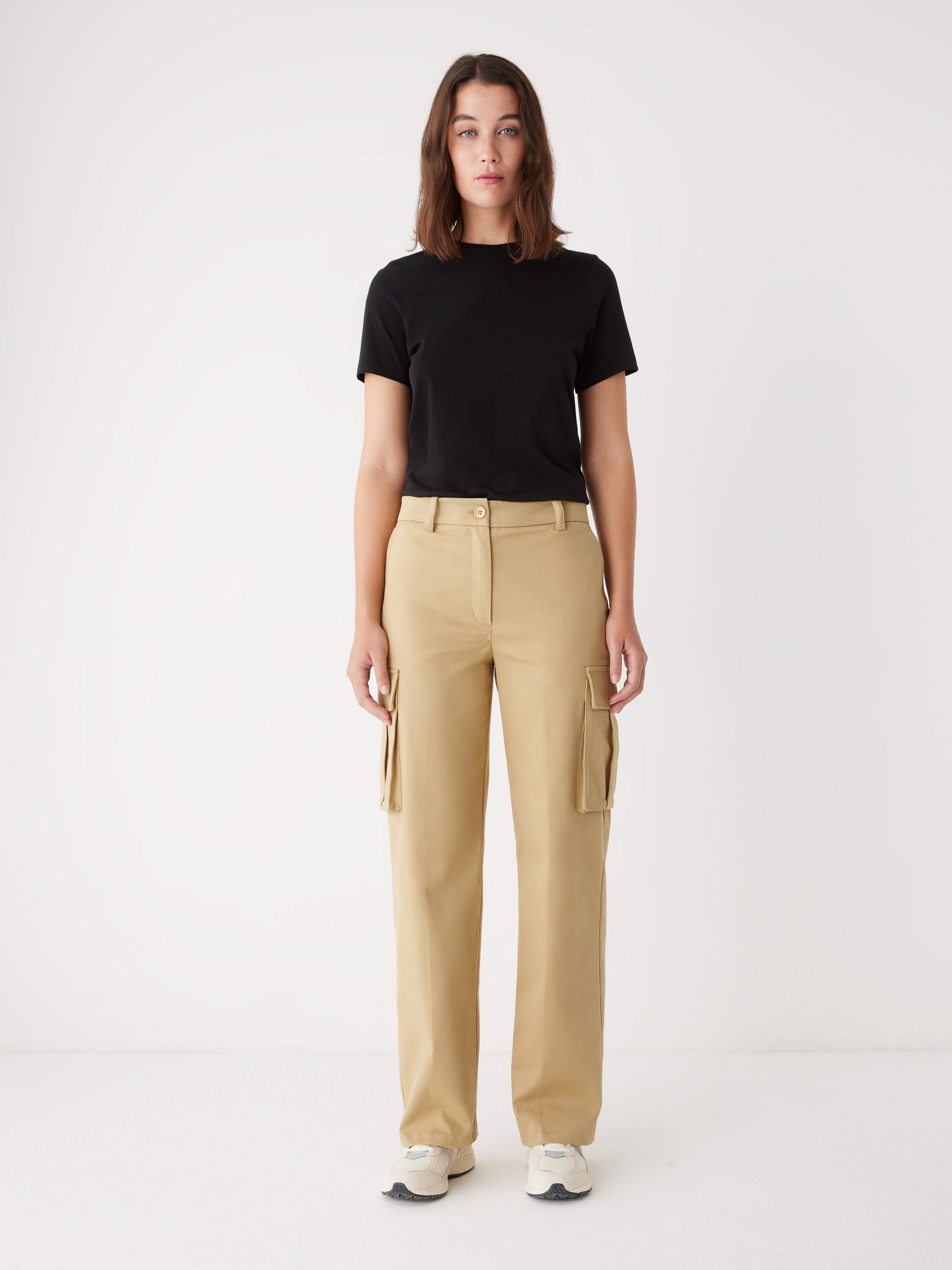 The Annie Cargo Pant in Golden Beige sold by Frank & Oak product image thumbnail 2