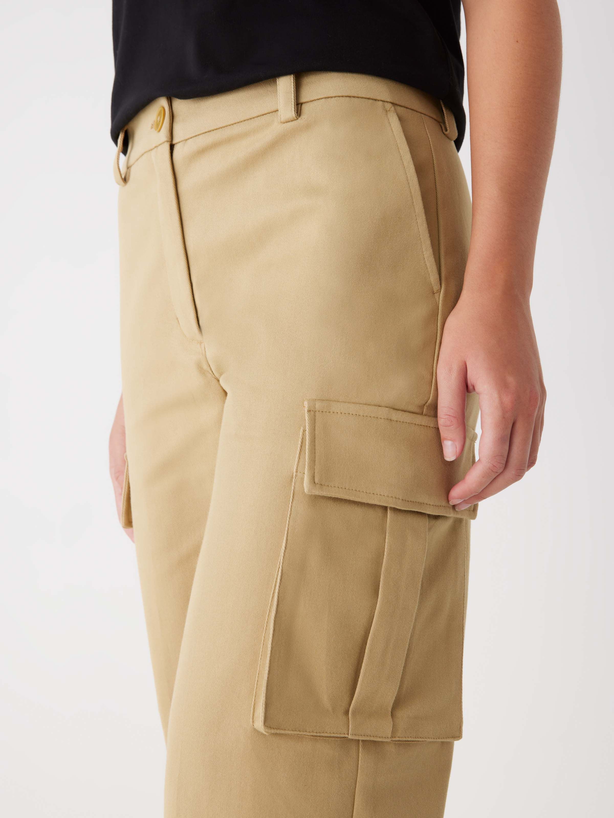 The Annie Cargo Pant in Golden Beige sold by Frank & Oak product image thumbnail 4