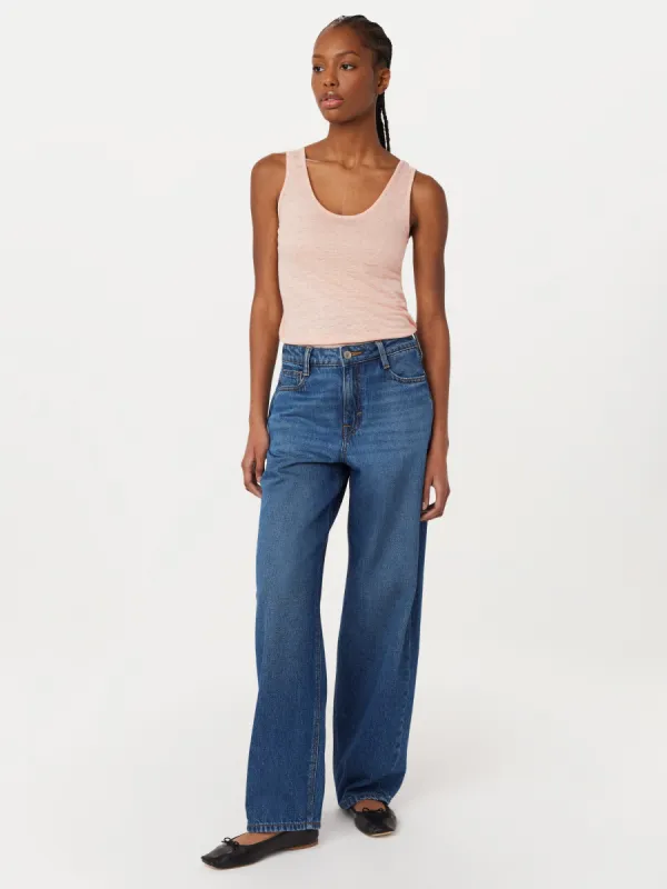 The Linen Tank Top in Light Pink sold by Frank & Oak