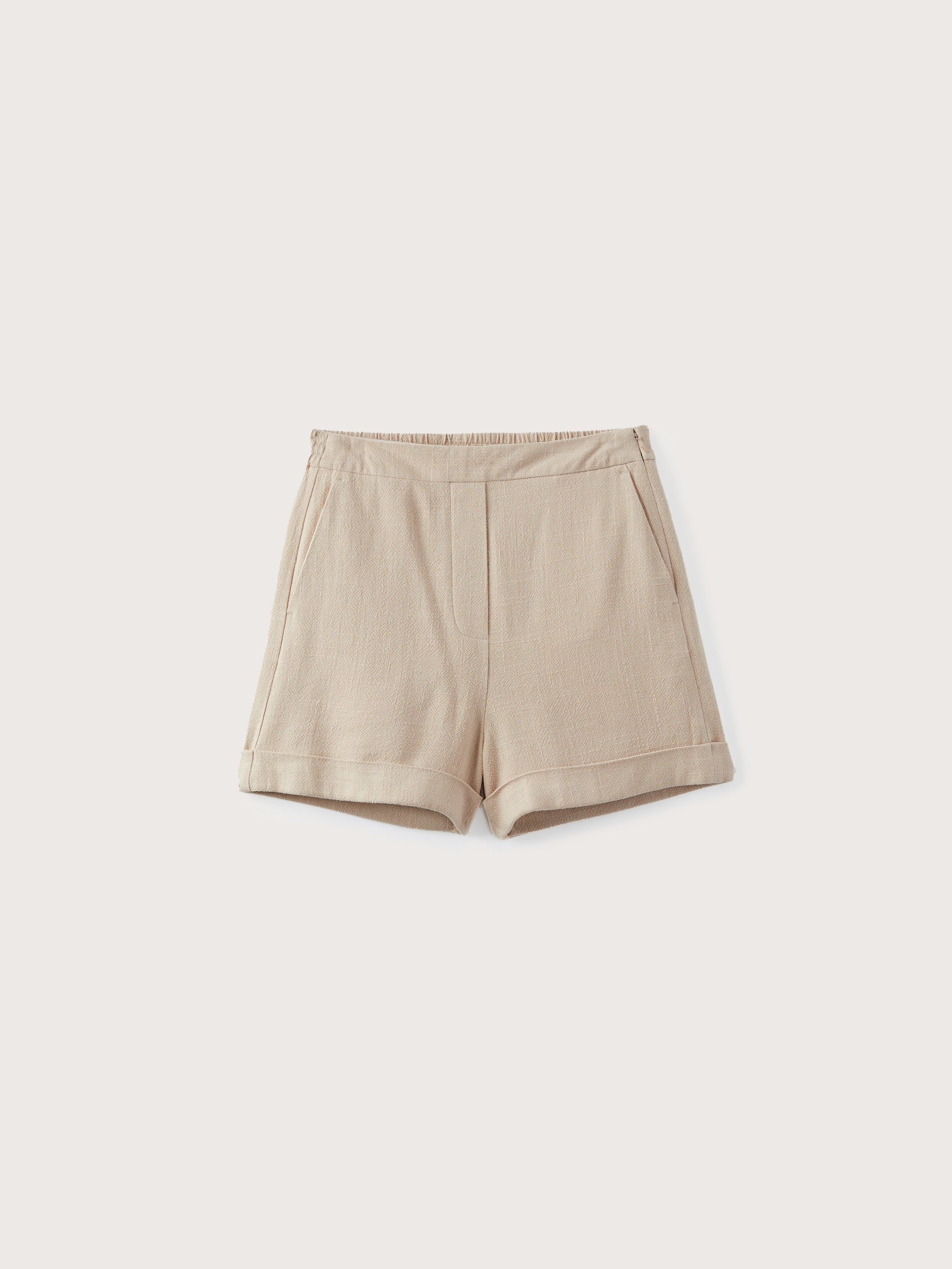 The Linen Blend Fluid Short in Beige sold by Frank & Oak product image thumbnail 5
