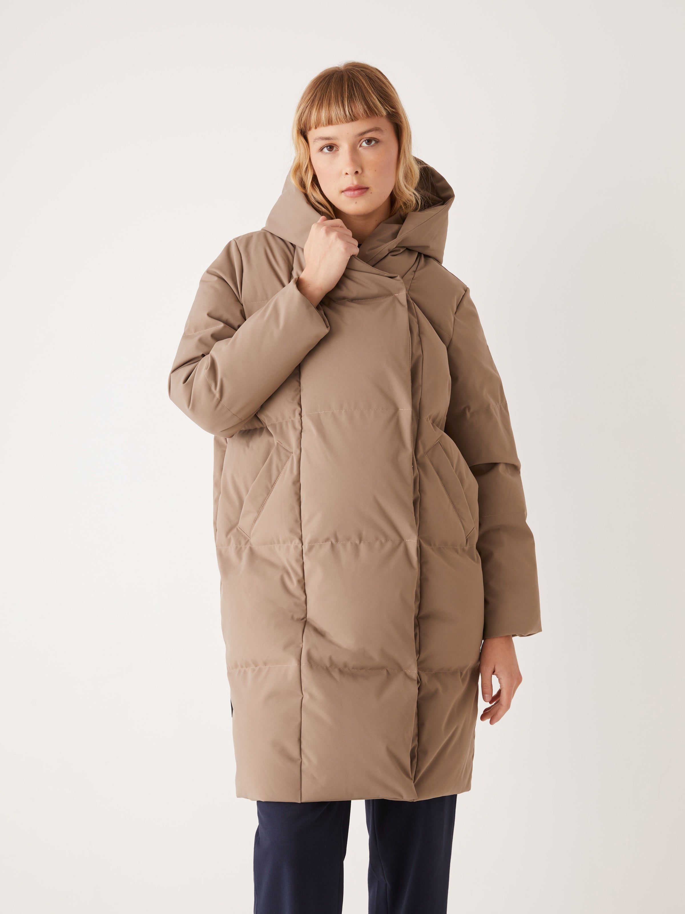 The Hygge Puffer Coat in Walnut sold by Frank & Oak product image thumbnail 2