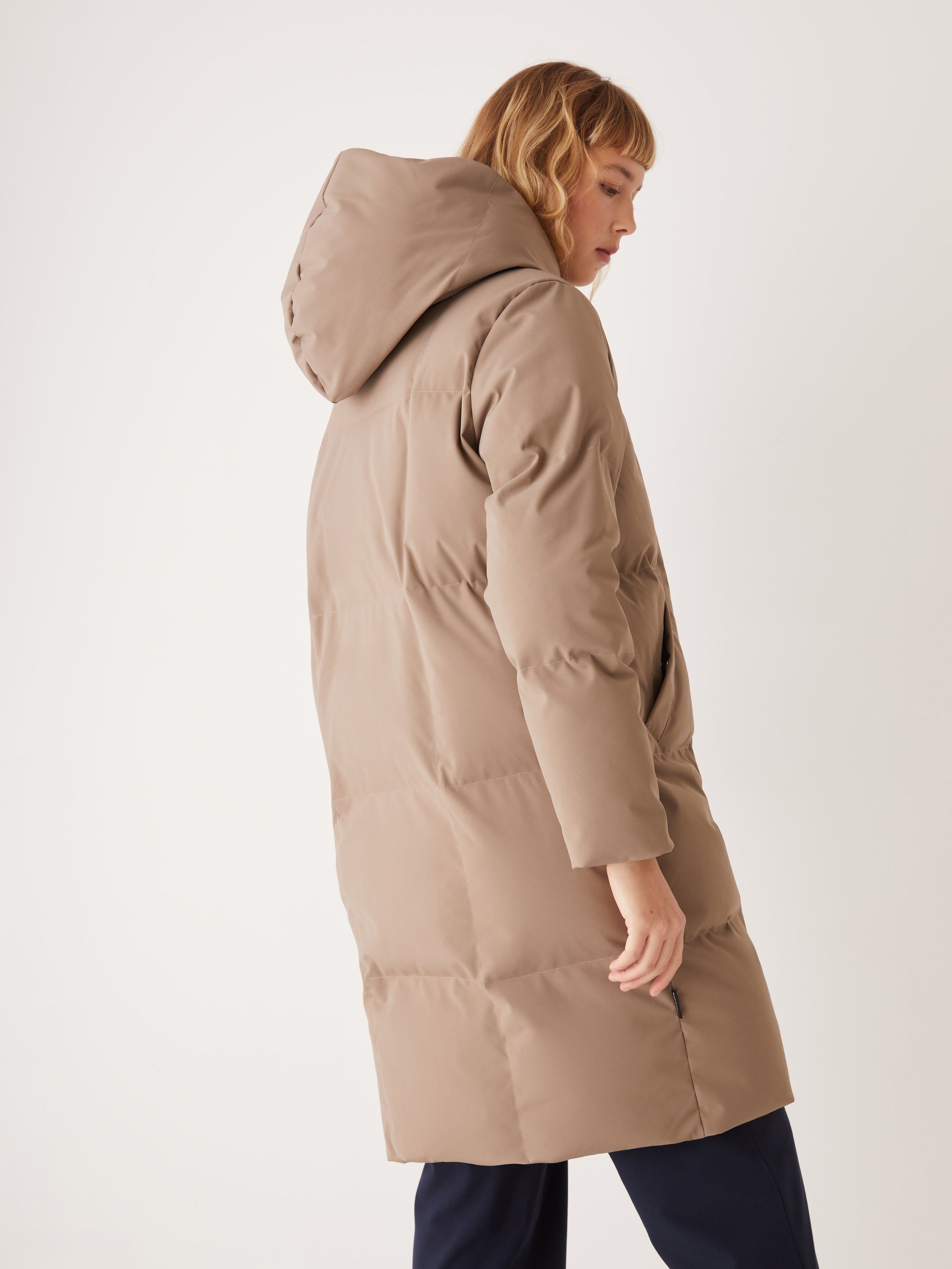 The Hygge Puffer Coat in Walnut sold by Frank & Oak product image thumbnail 3