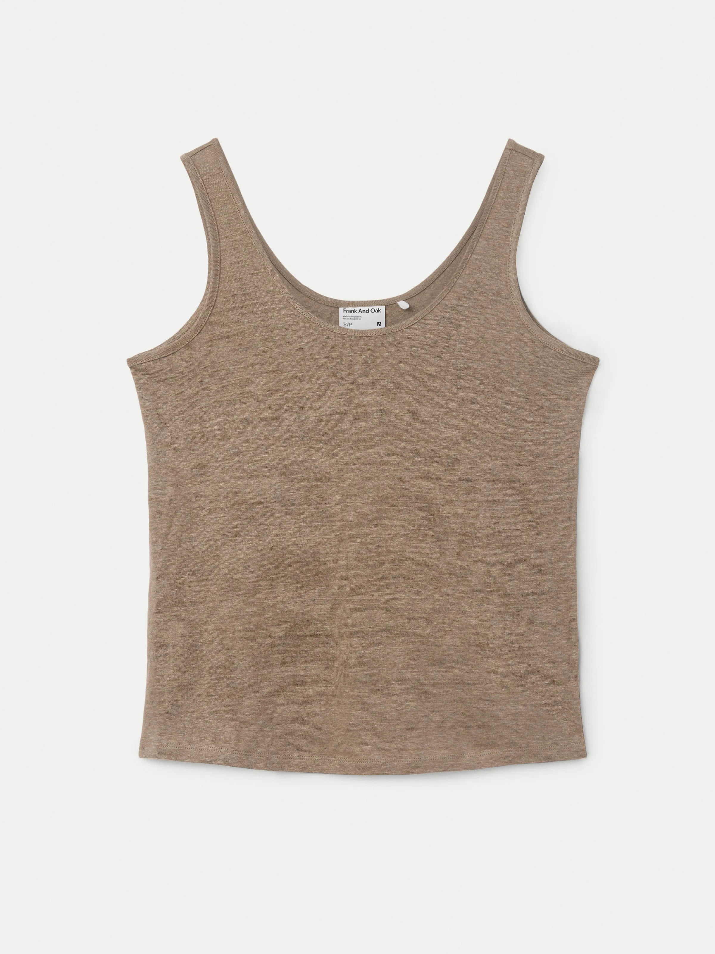 The Linen Tank in Taupe sold by Frank & Oak product image thumbnail 5