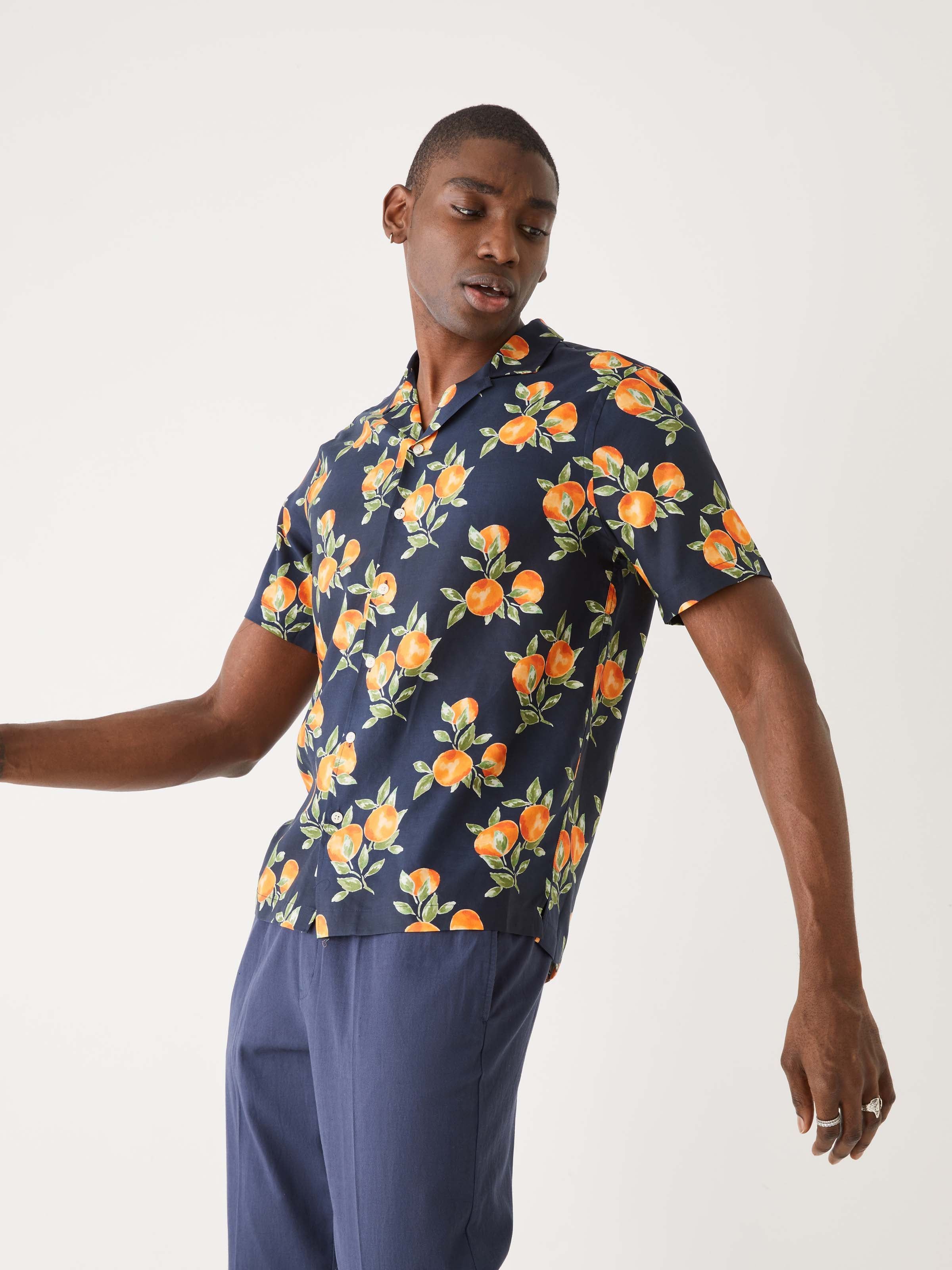The Tropical Print Resort Shirt in Deep Blue sold by Frank & Oak product image thumbnail 2