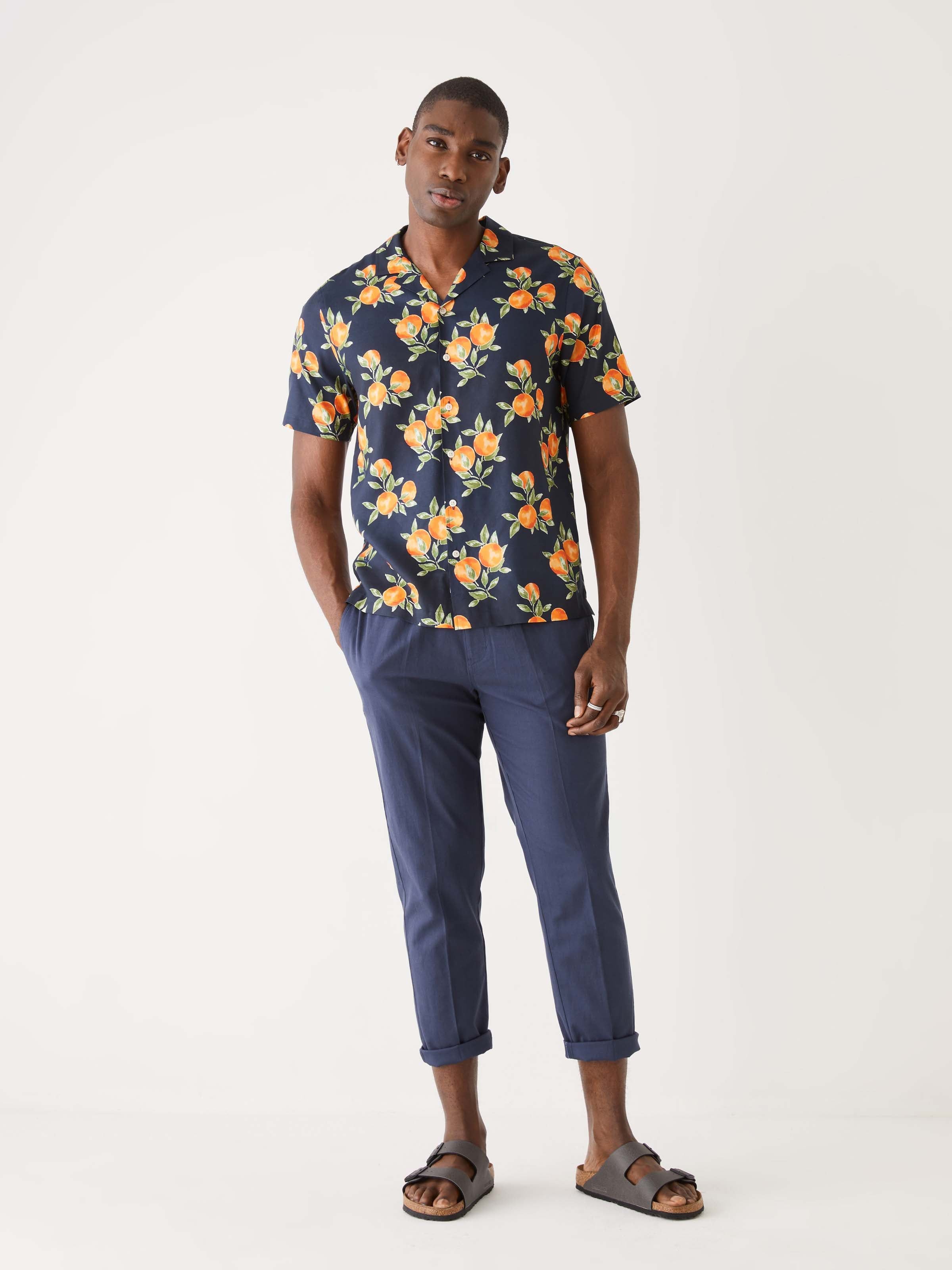 The Tropical Print Resort Shirt in Deep Blue sold by Frank & Oak product image thumbnail 4