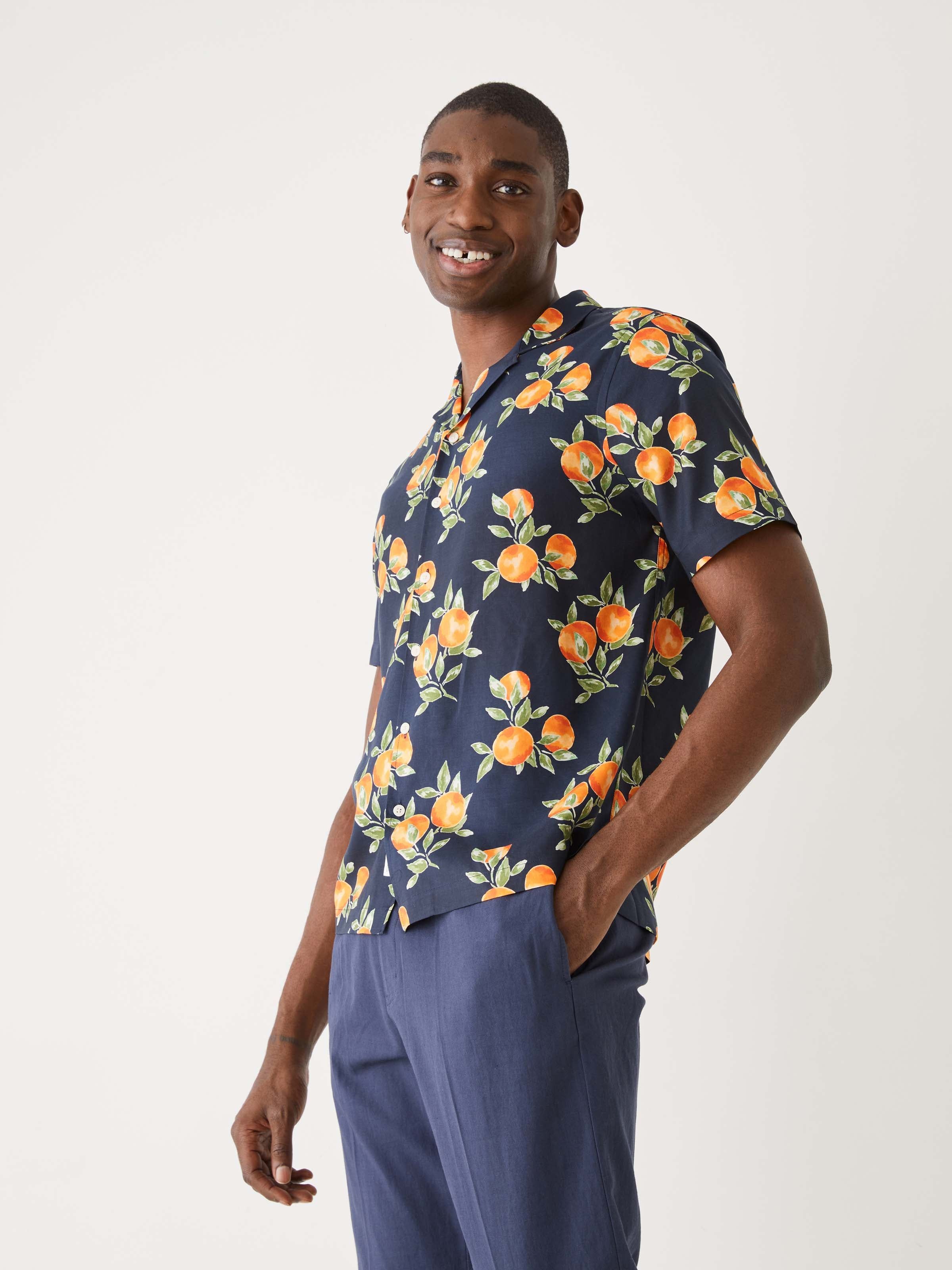 The Tropical Print Resort Shirt in Deep Blue sold by Frank & Oak product image thumbnail 5