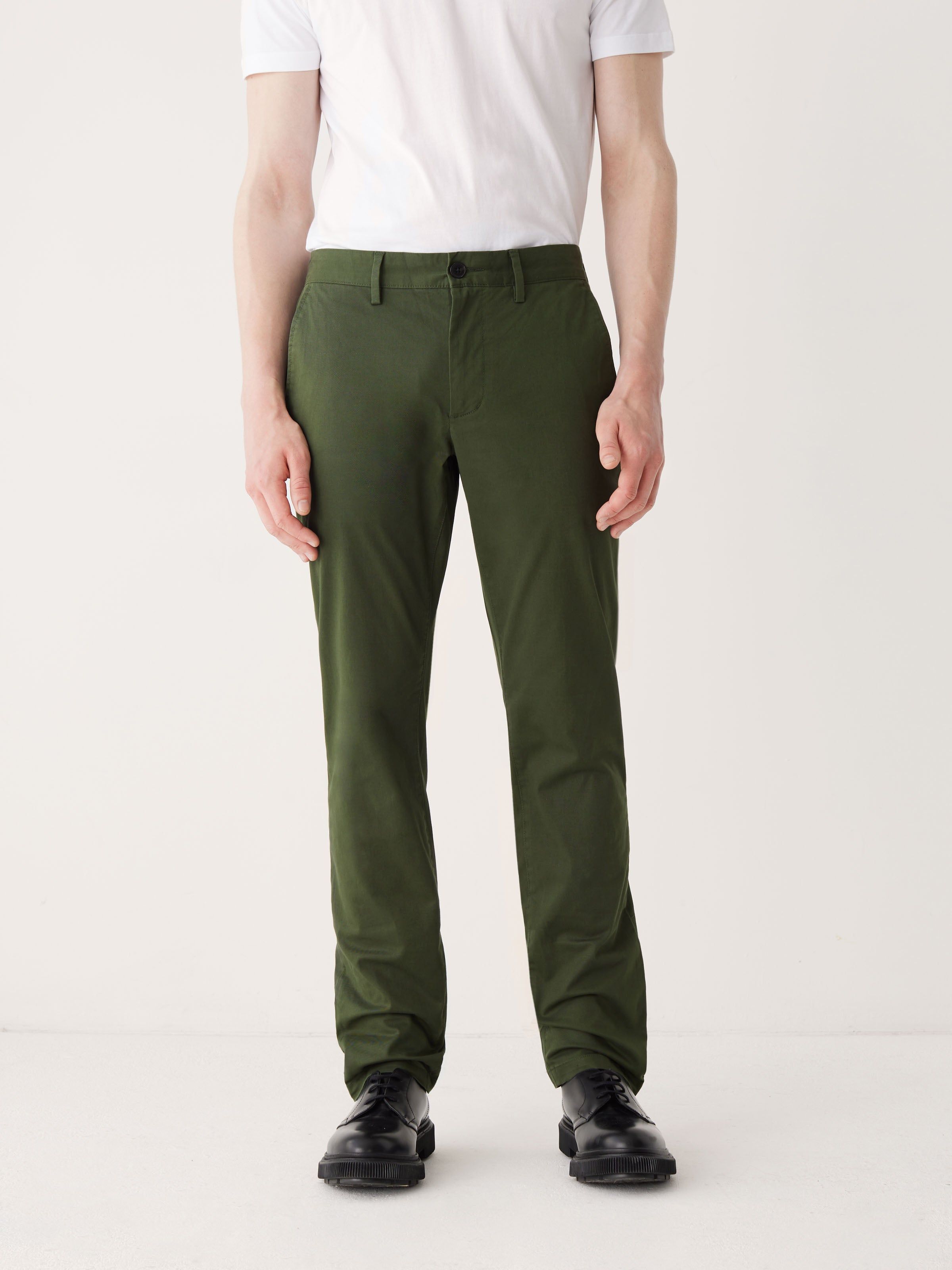 The Brunswick Slim Chino Pant in Green sold by Frank & Oak