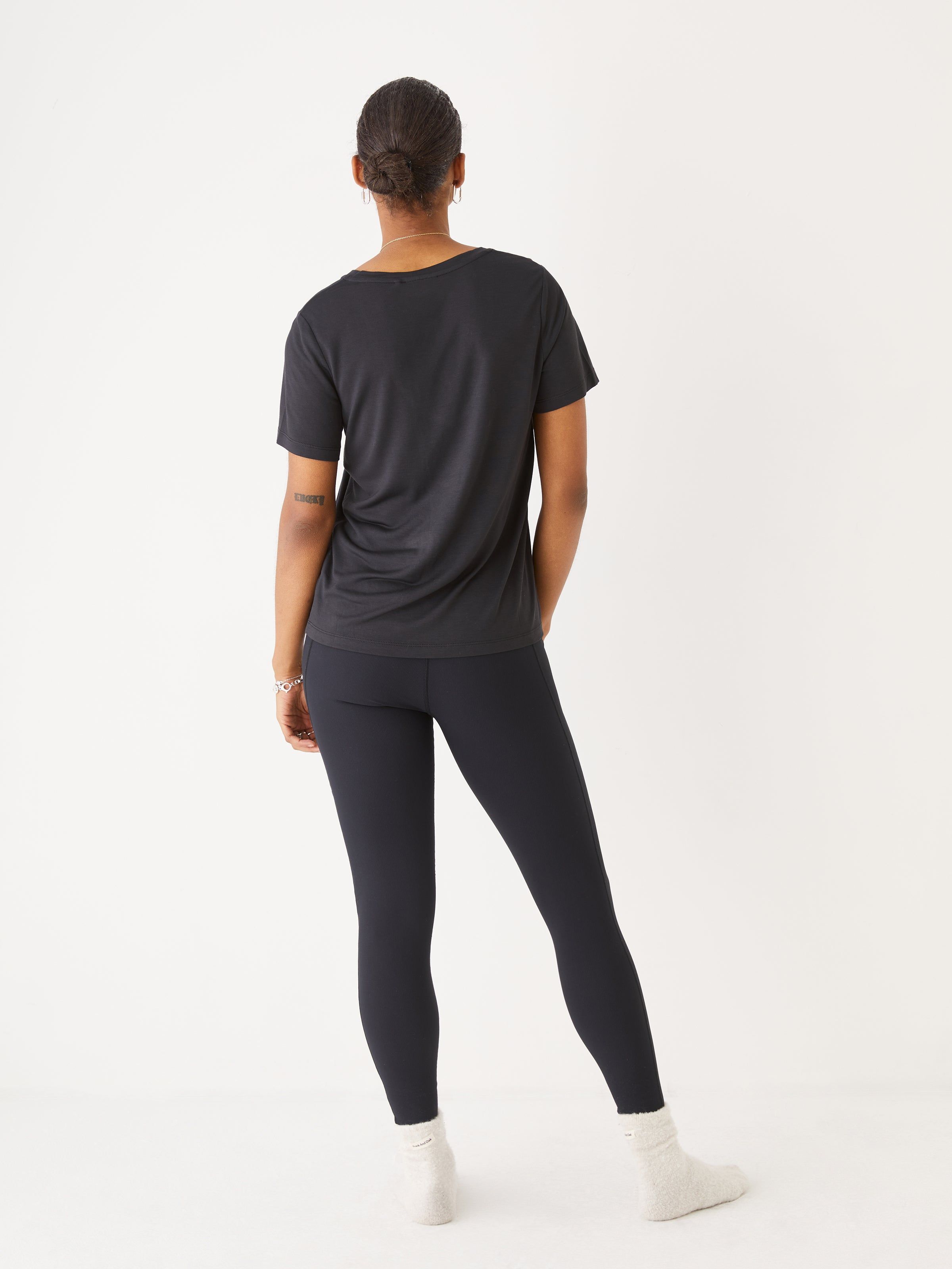 The SuperSoft V-Neck T-Shirt in Black sold by Frank & Oak product image thumbnail 2