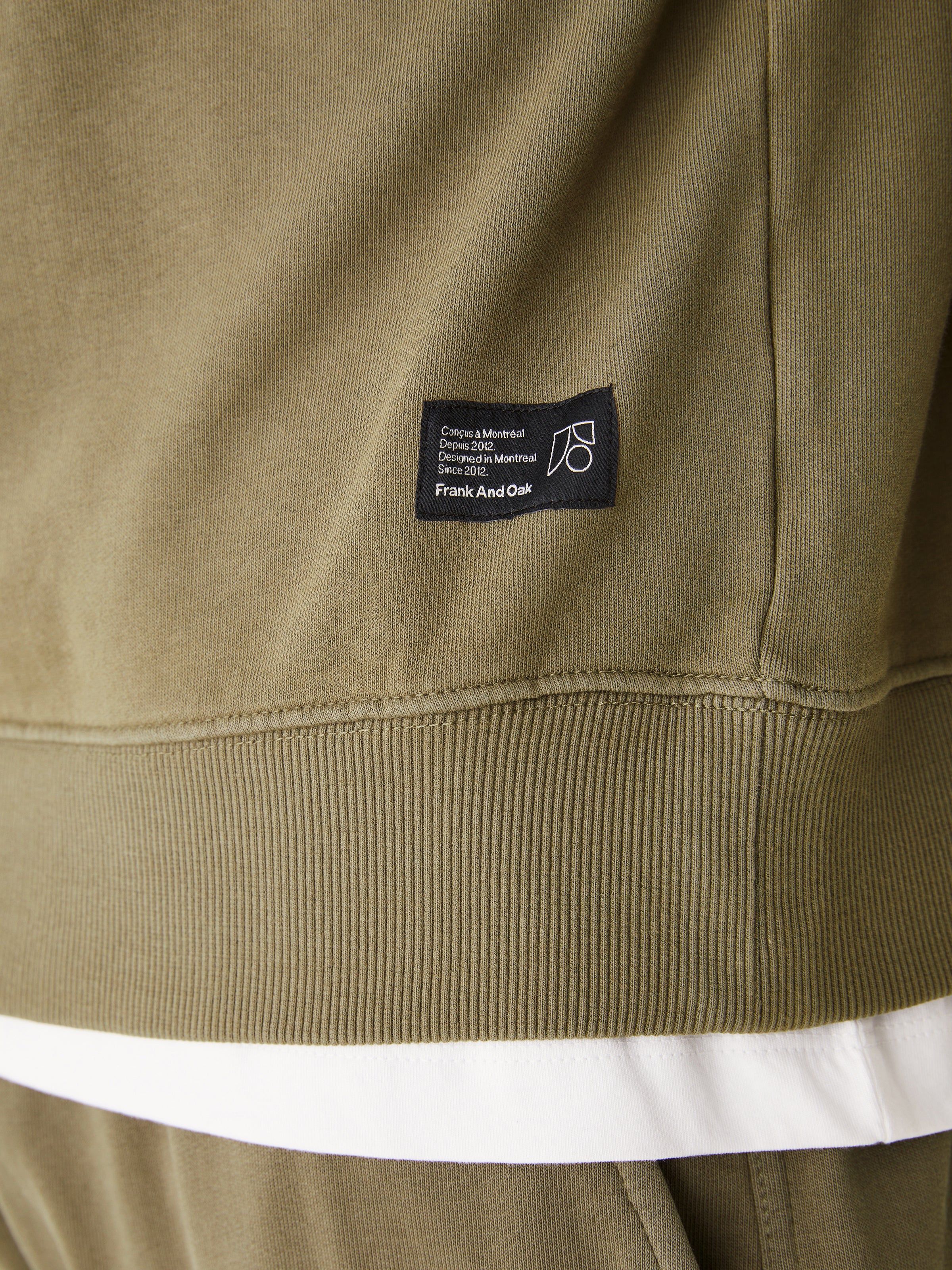 The Washed Crewneck Sweatshirt in Dark Olive sold by Frank & Oak product image thumbnail 5