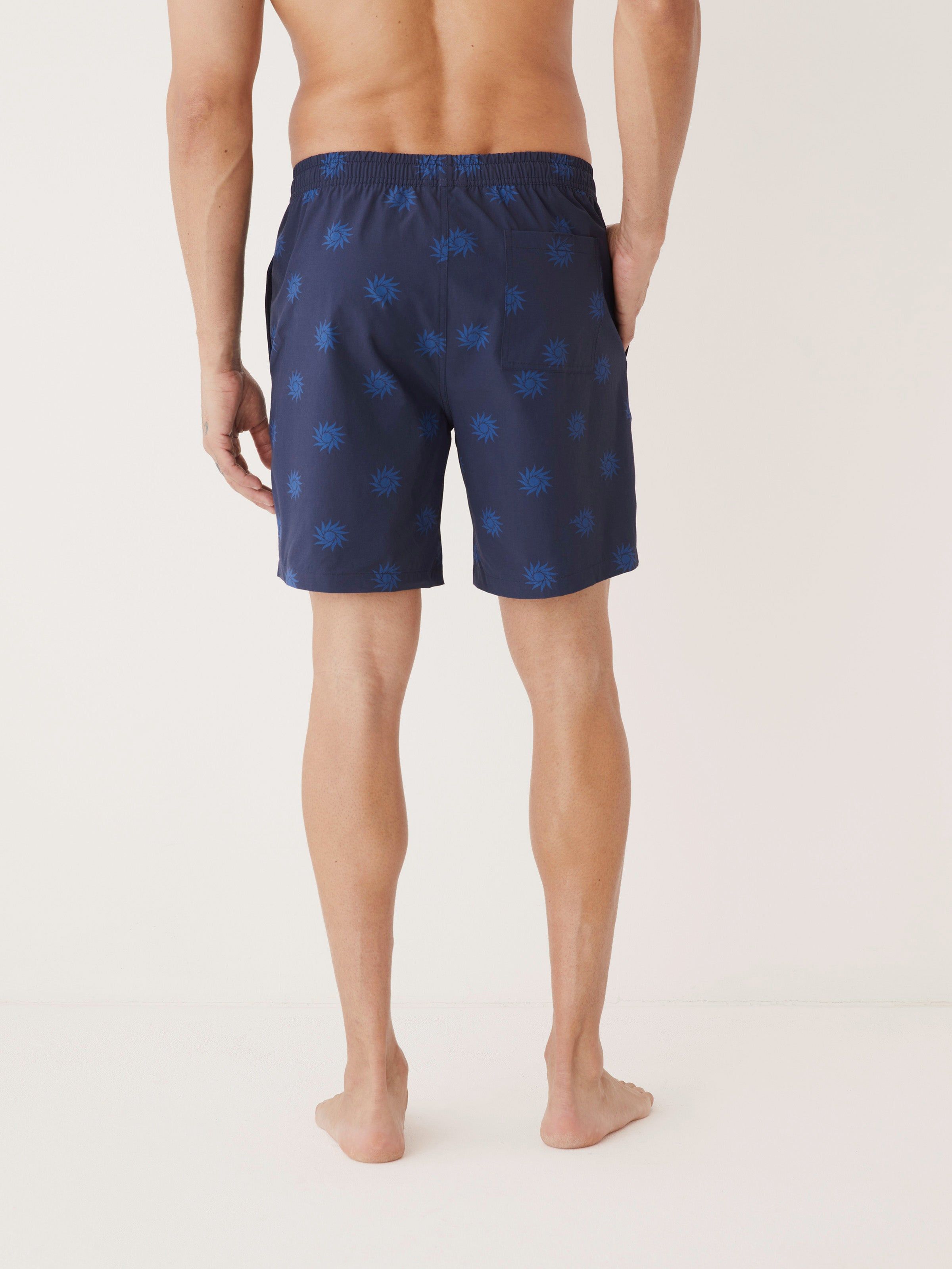 The 7in Printed Swim Short in Indigo sold by Frank & Oak product image thumbnail 3