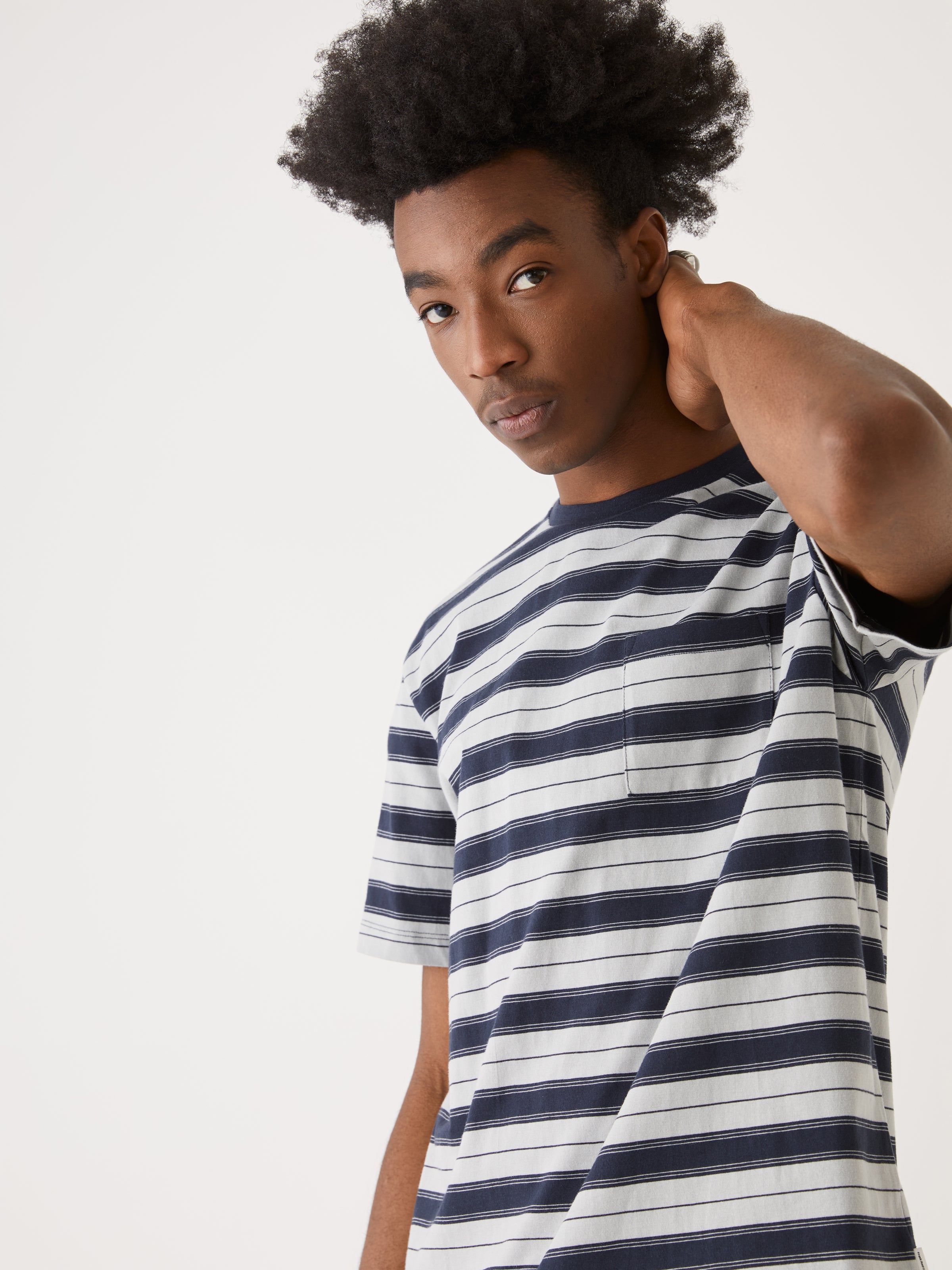 The Striped T-Shirt in Deep Blue sold by Frank & Oak product image thumbnail 2
