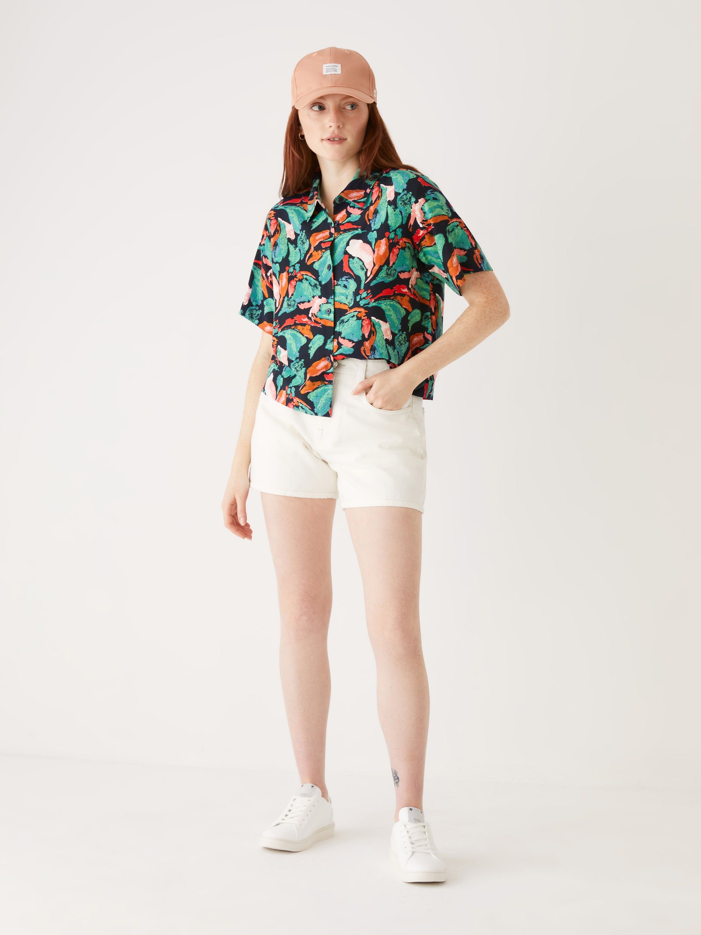 The Boxy Floral Blouse in Navy sold by Frank & Oak product image thumbnail 6