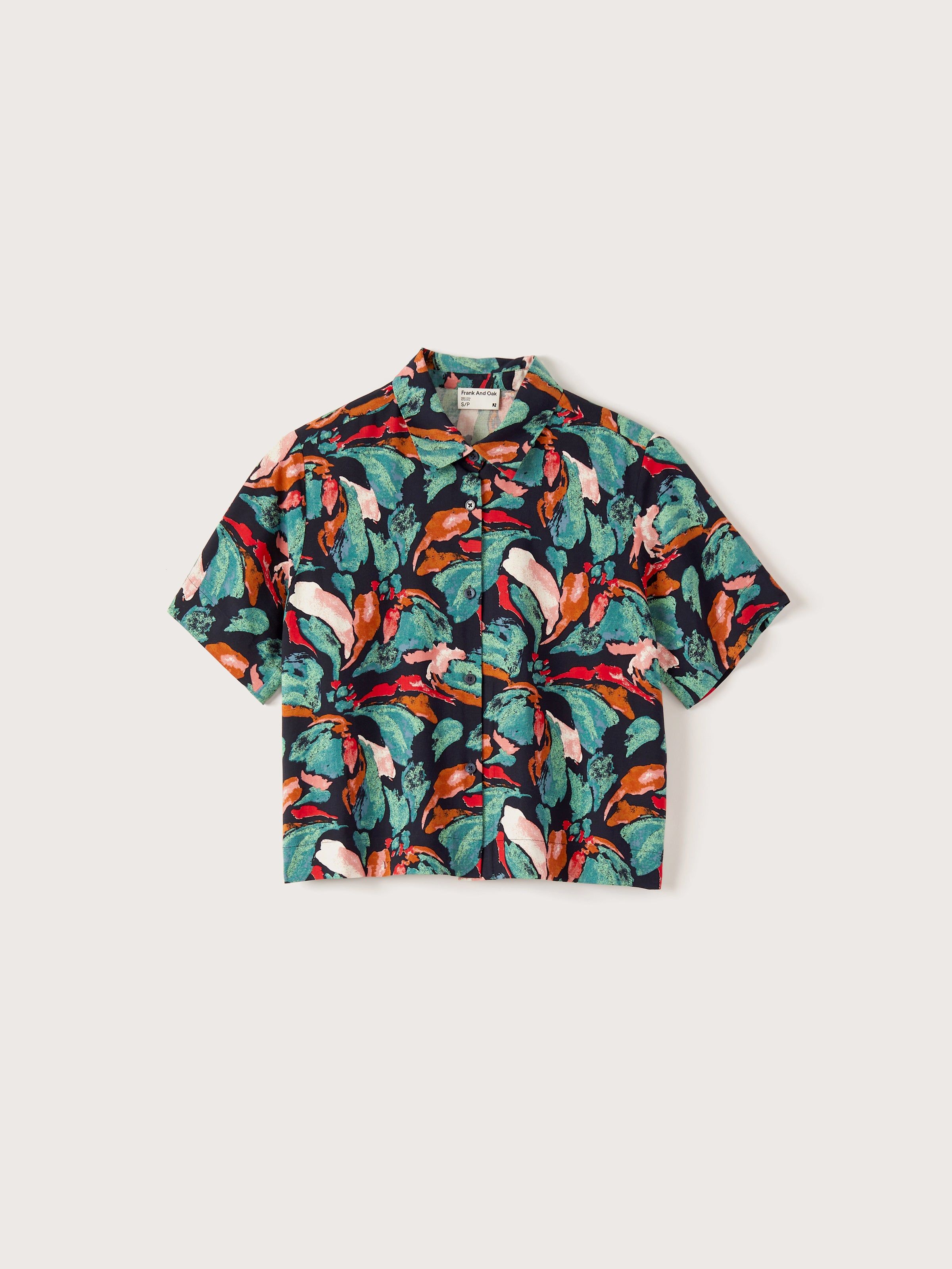 The Boxy Floral Blouse in Navy sold by Frank & Oak product image thumbnail 7