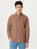 The Jasper Oxford Shirt in Walnut sold by Frank & Oak