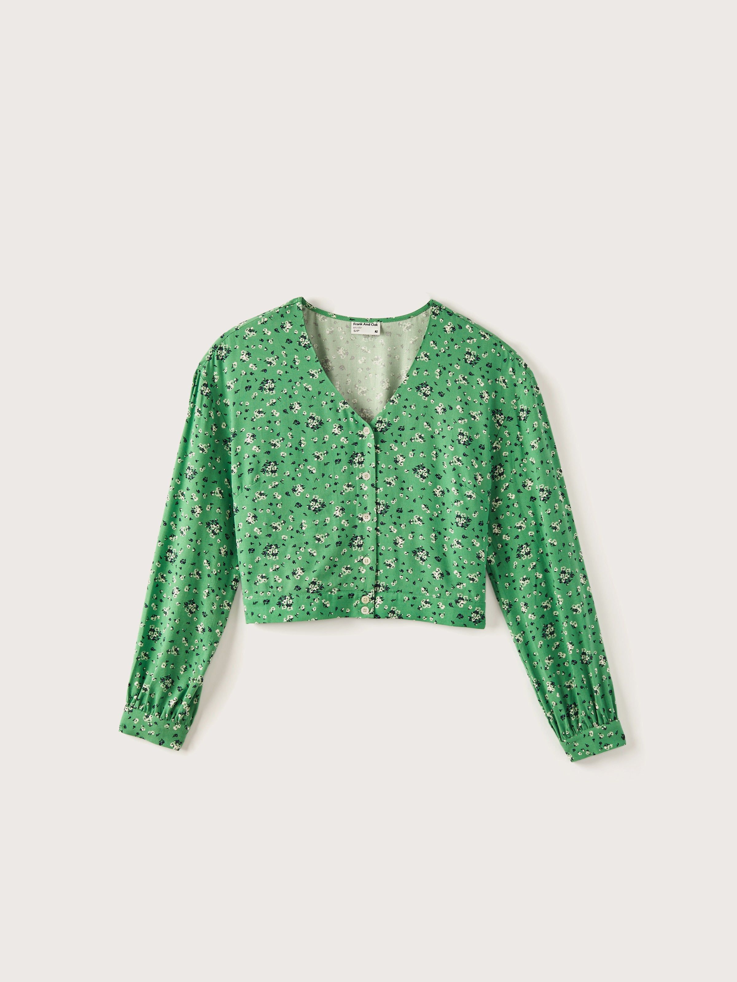 The Floral Blouse in Green sold by Frank & Oak product image thumbnail 4