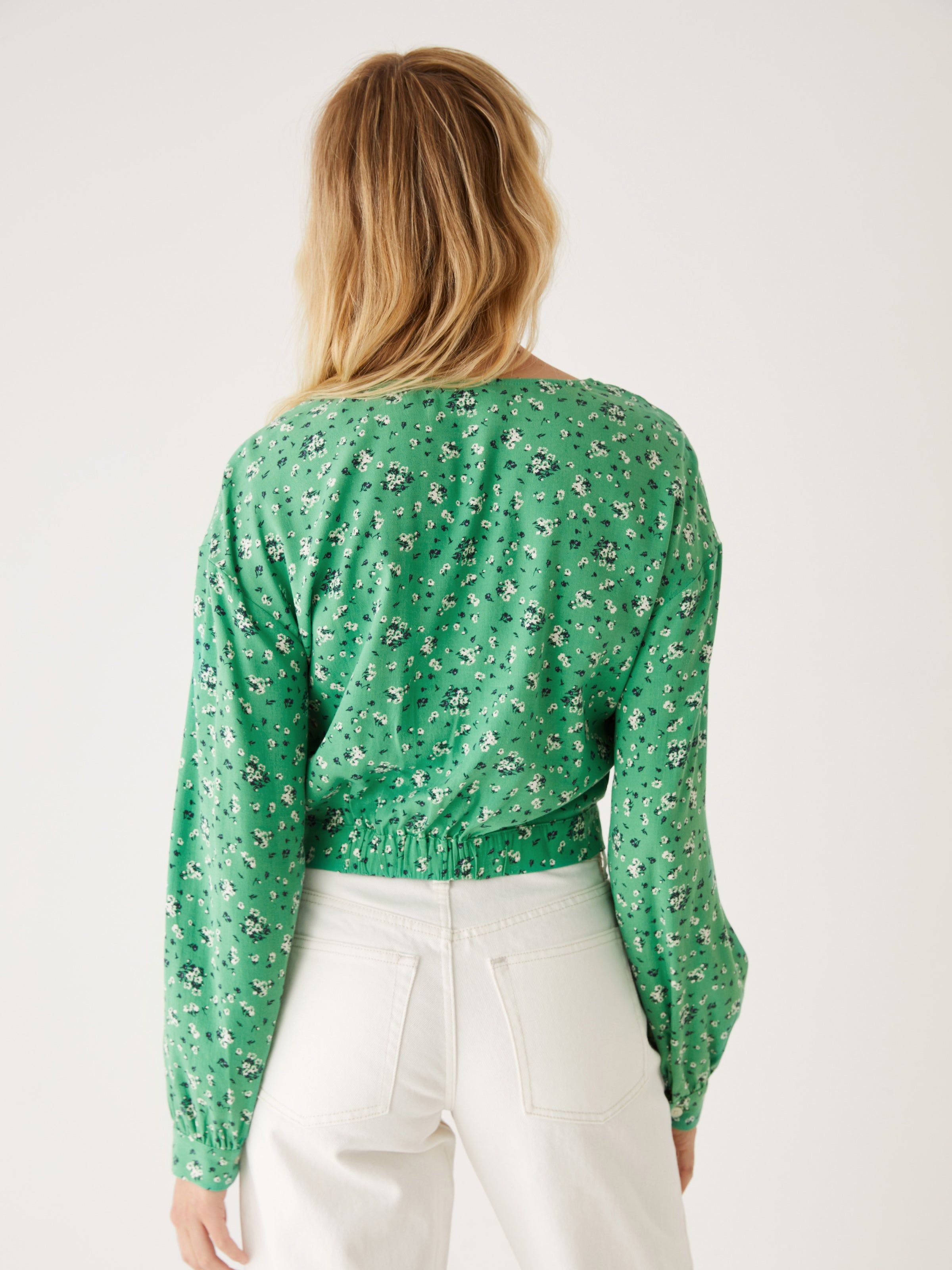 The Floral Blouse in Green sold by Frank & Oak product image thumbnail 3