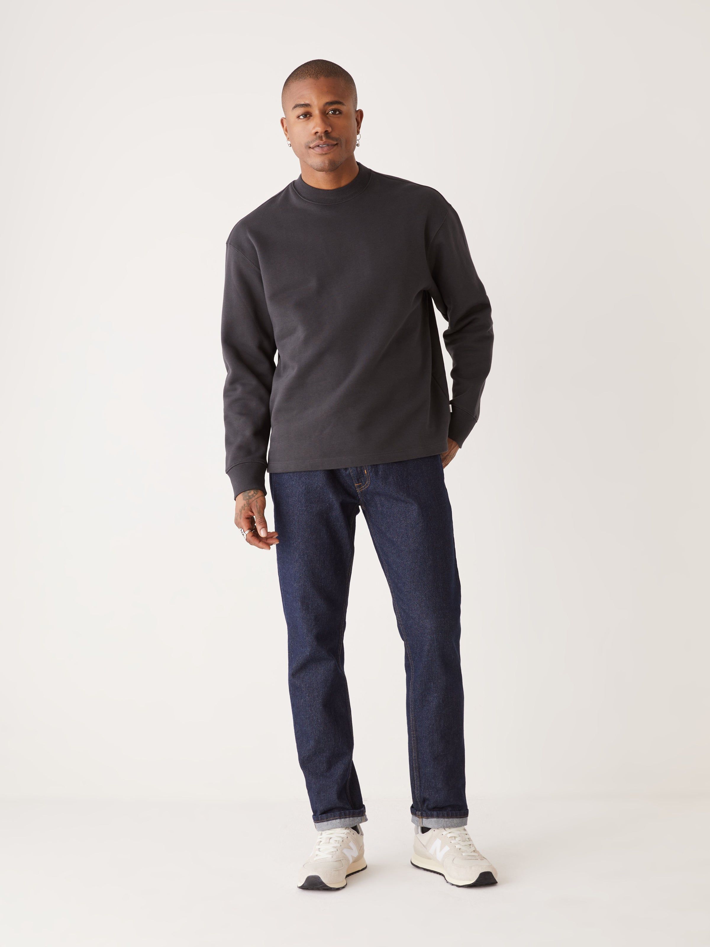 The French Fleece Mockneck in Washed Black sold by Frank & Oak product image thumbnail 2