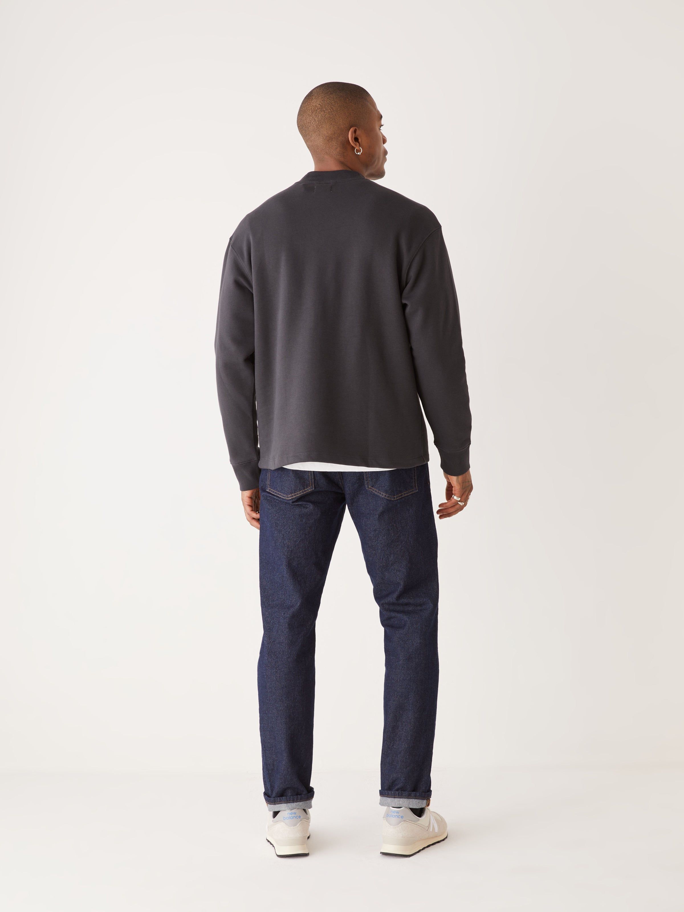 The French Fleece Mockneck in Washed Black sold by Frank & Oak product image thumbnail 3