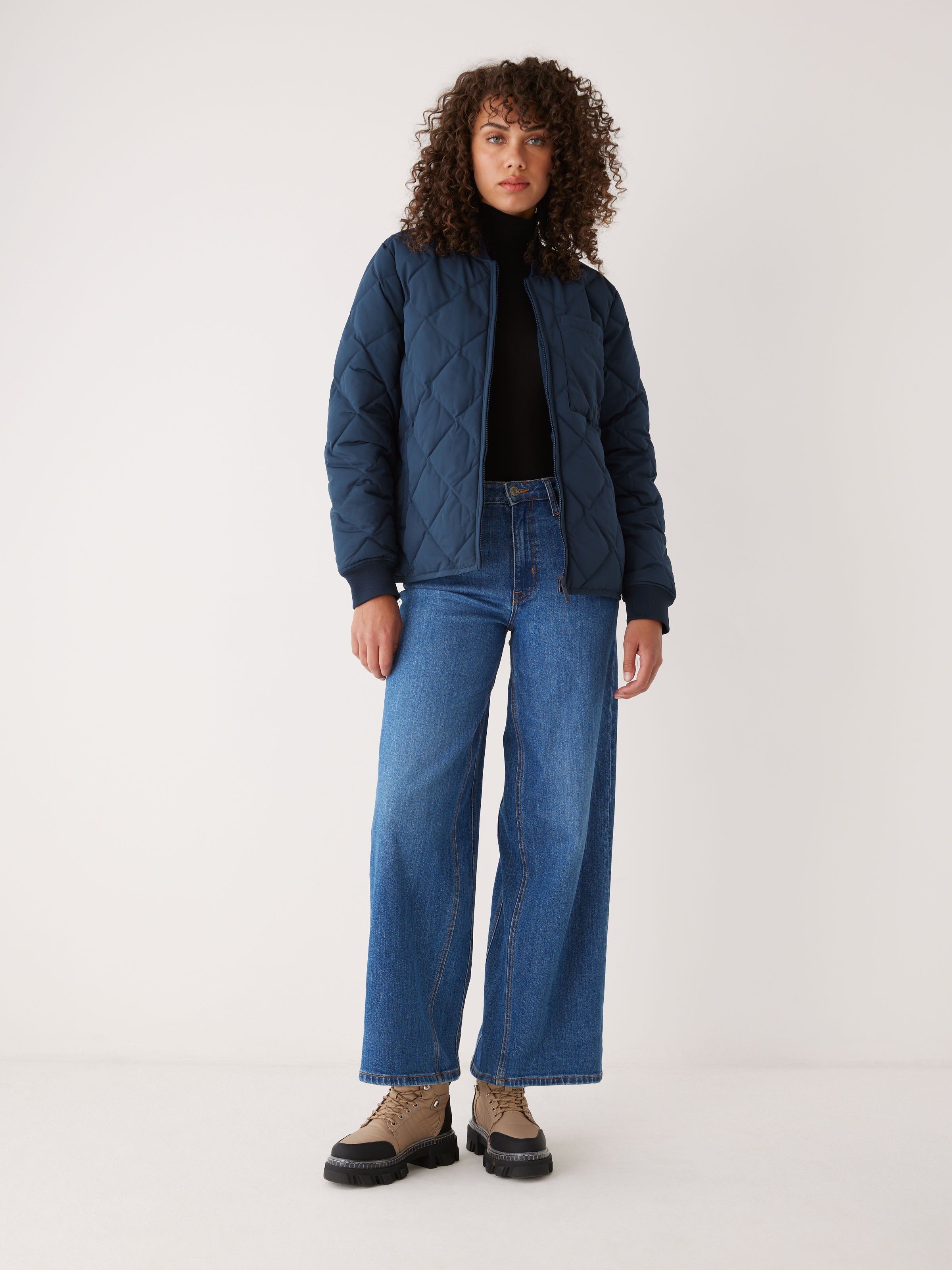 The Skyline Reversible Bomber in Space Blue sold by Frank & Oak product image thumbnail 2