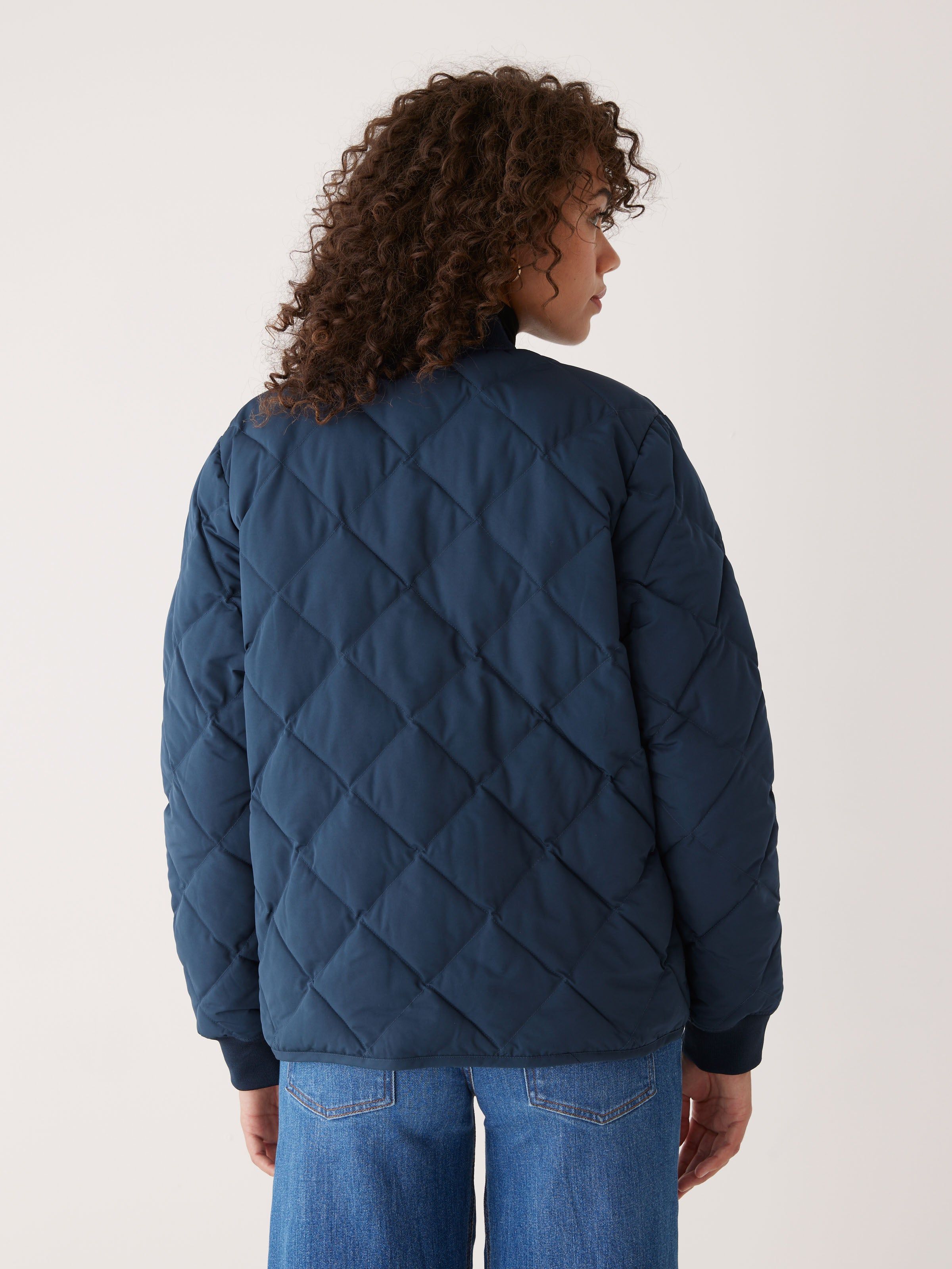 The Skyline Reversible Bomber in Space Blue sold by Frank & Oak product image thumbnail 4