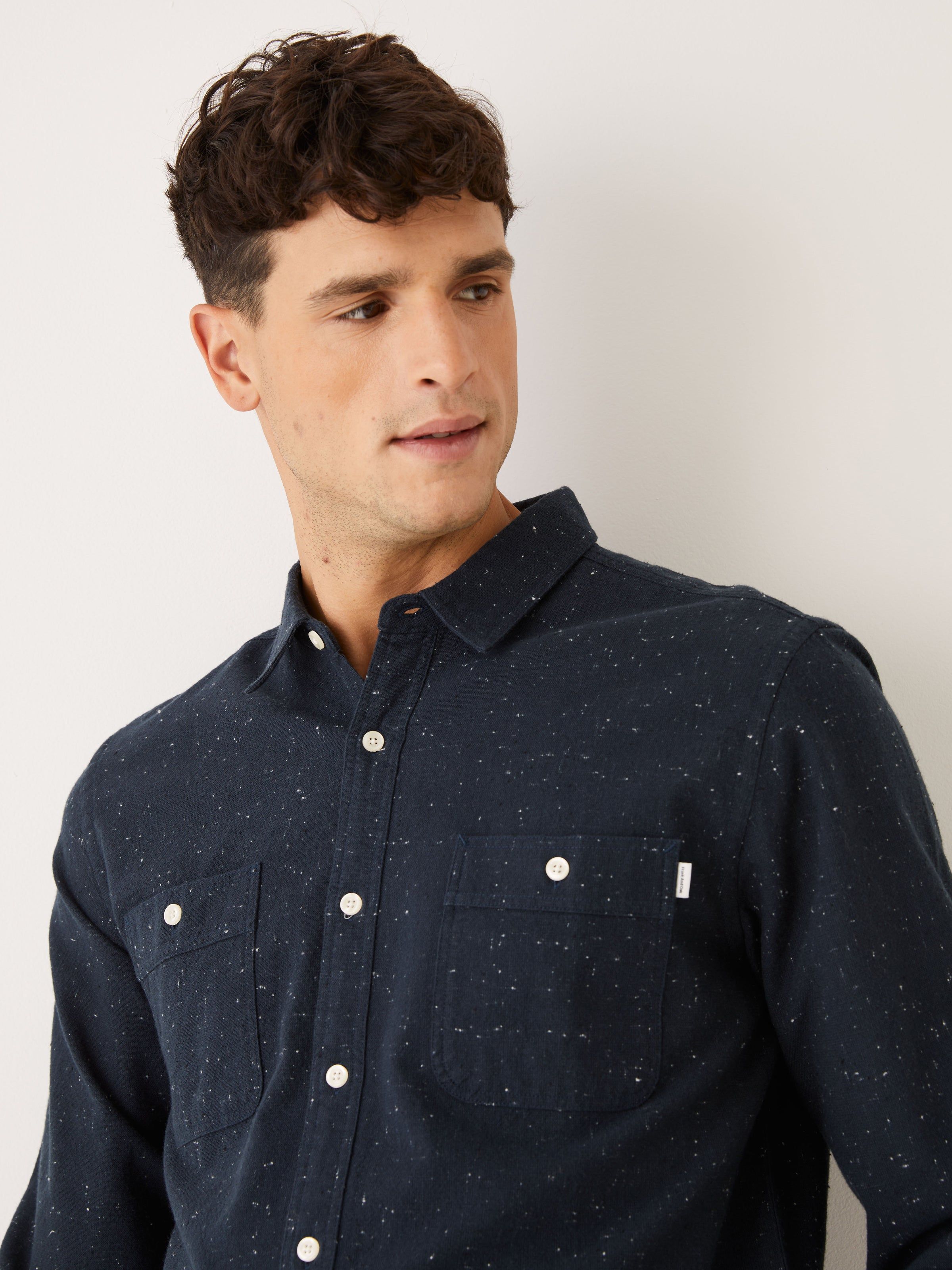 The Nepped Shirt in Dark Navy sold by Frank & Oak product image thumbnail 2