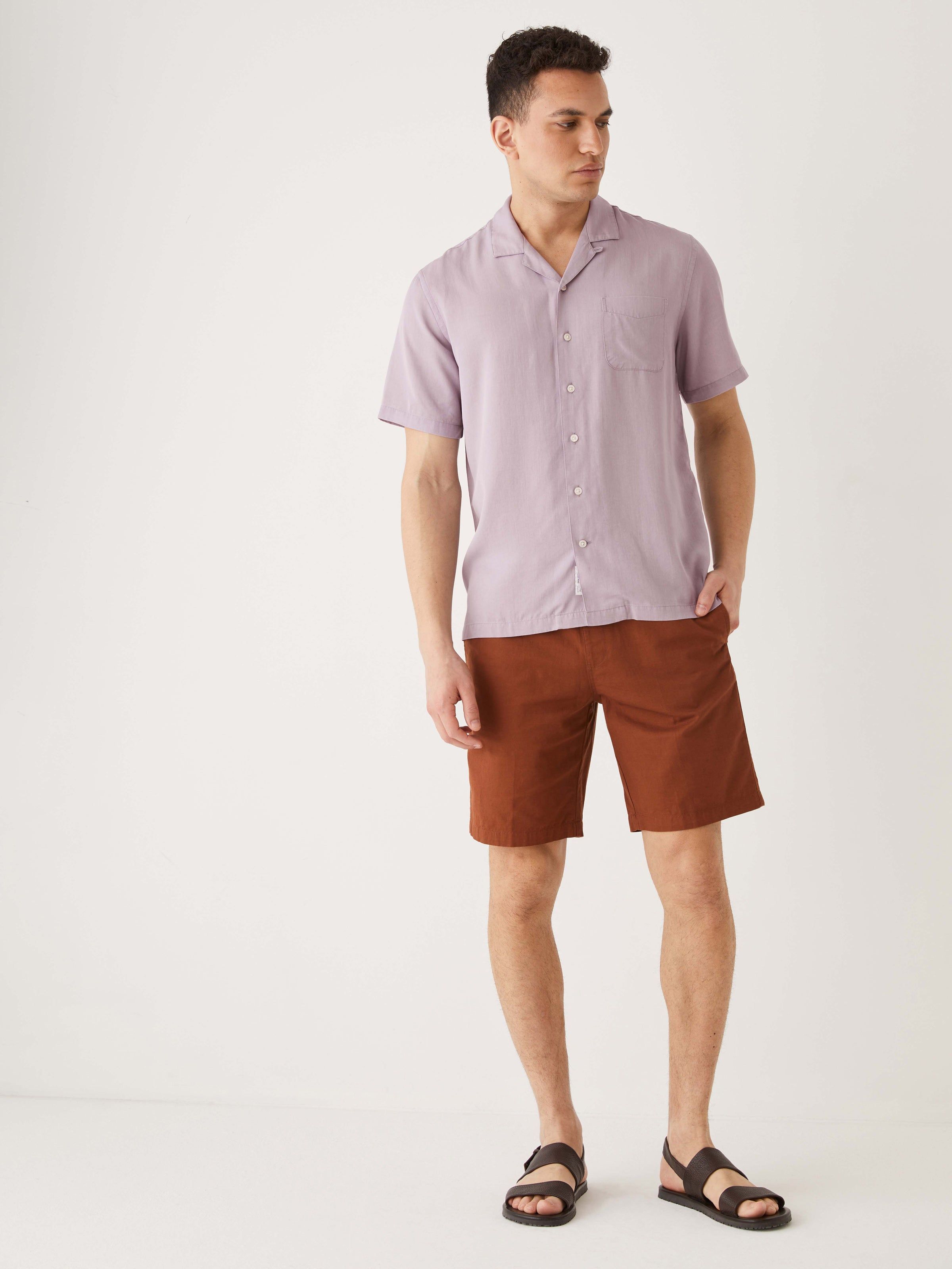The Camp Collar Resort Shirt in Lavender sold by Frank & Oak product image thumbnail 5